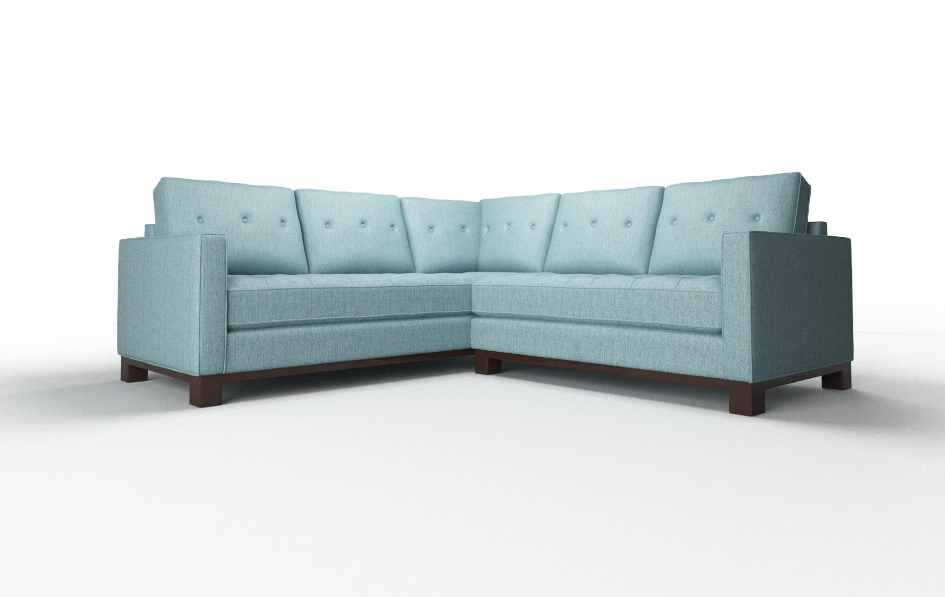 Syros Insight Peacock Sectional espresso legs 1