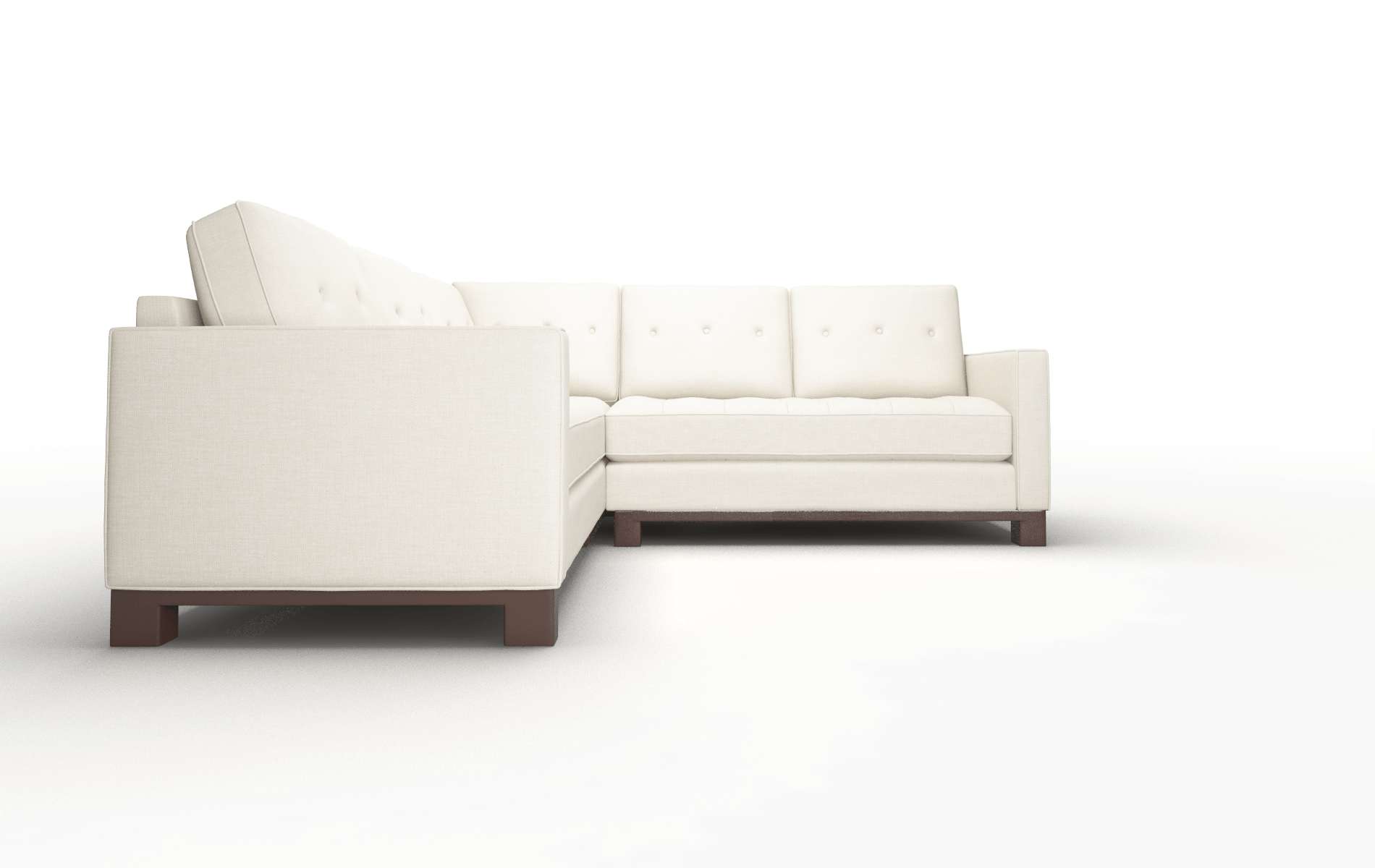 Syros Keylargo Almond Sectional espresso legs 2