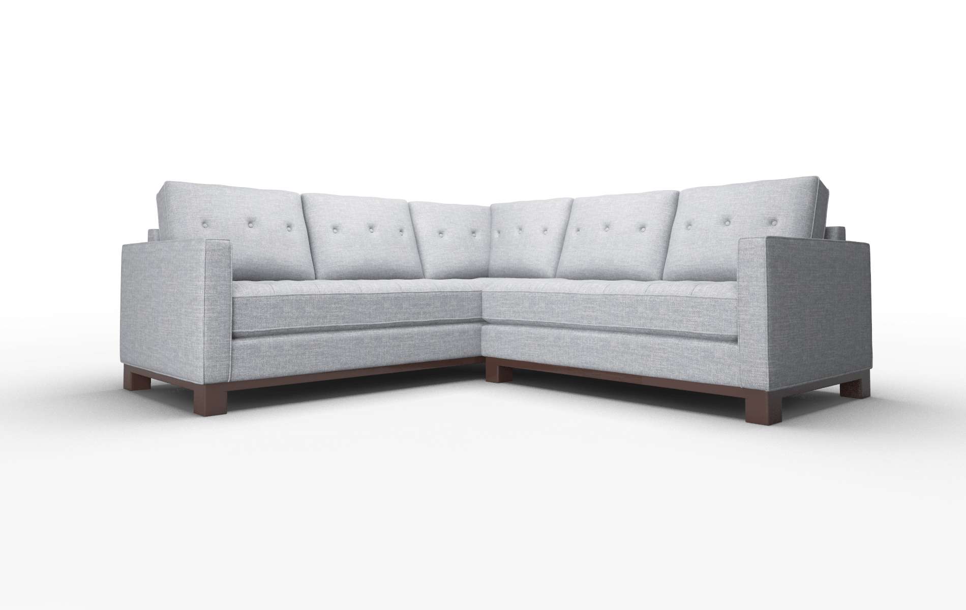 Syros Keylargo Ash Sectional espresso legs 1