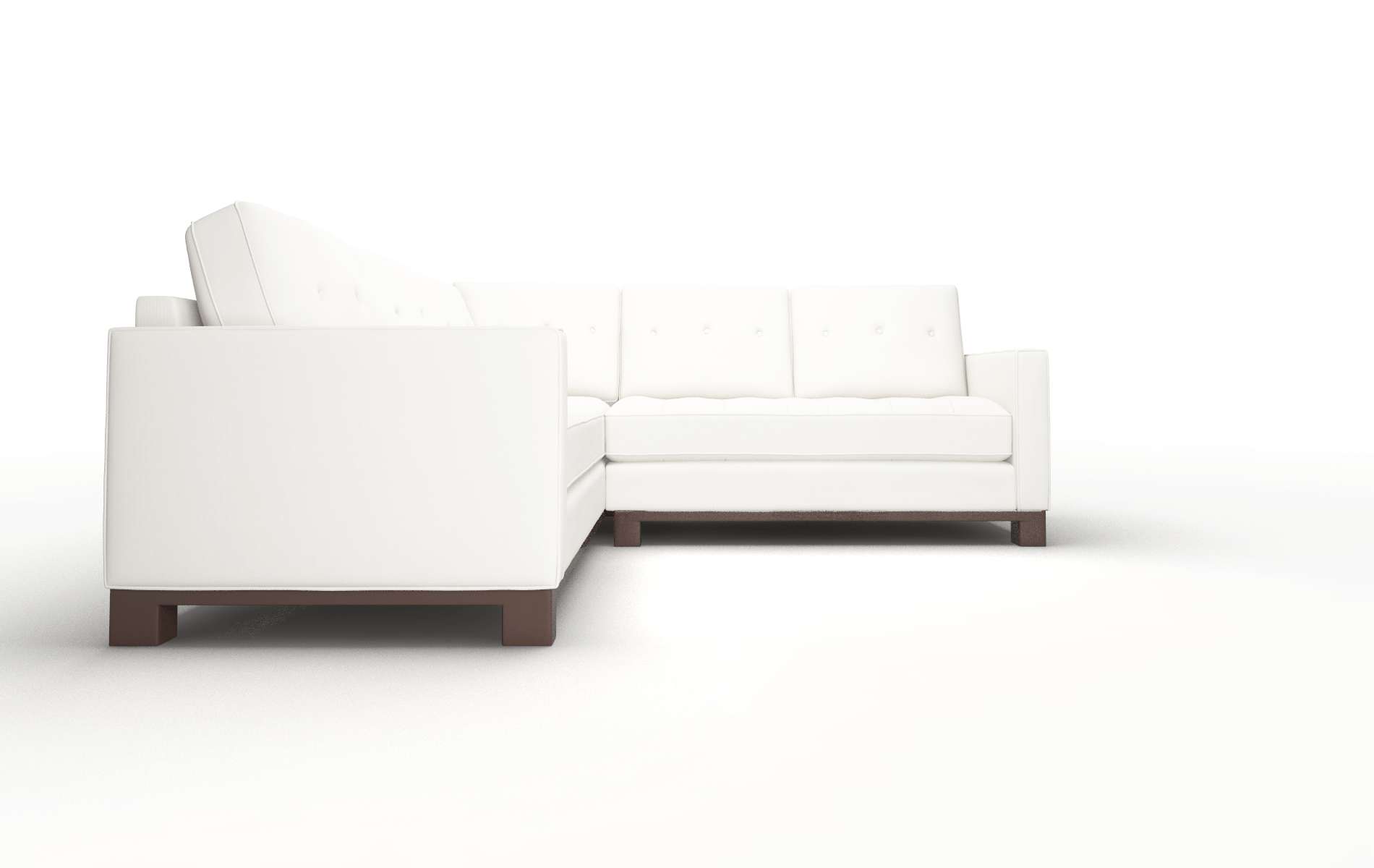 Syros Keylargo Oatmeal Sectional espresso legs 2
