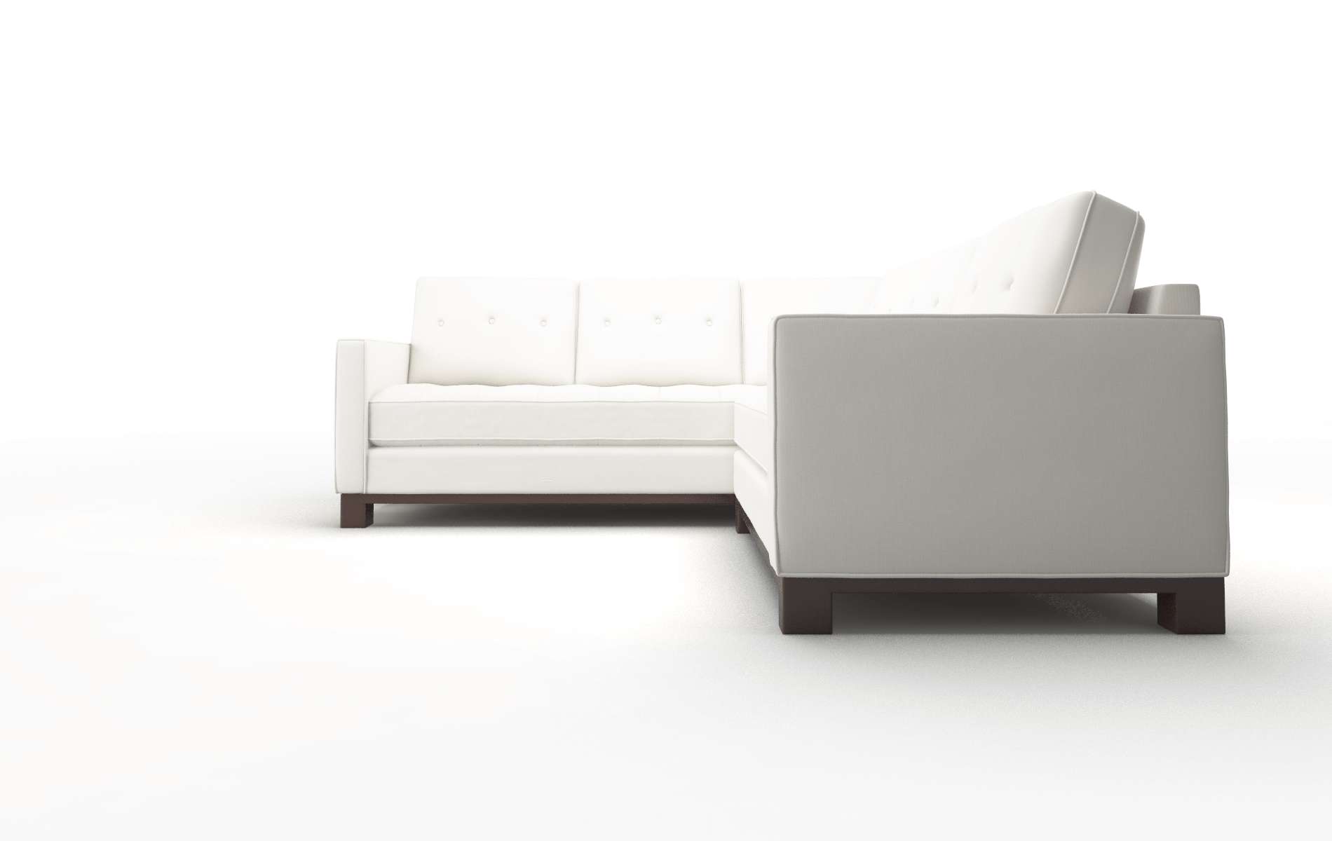 Syros Keylargo Oatmeal Sectional espresso legs 5