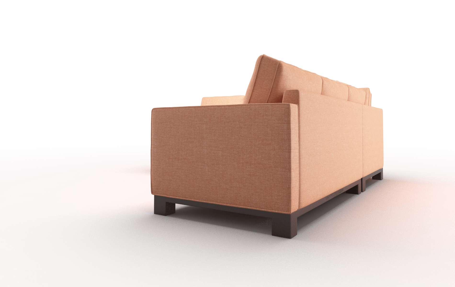 Syros Keylargo Terracotta Sectional espresso legs 4