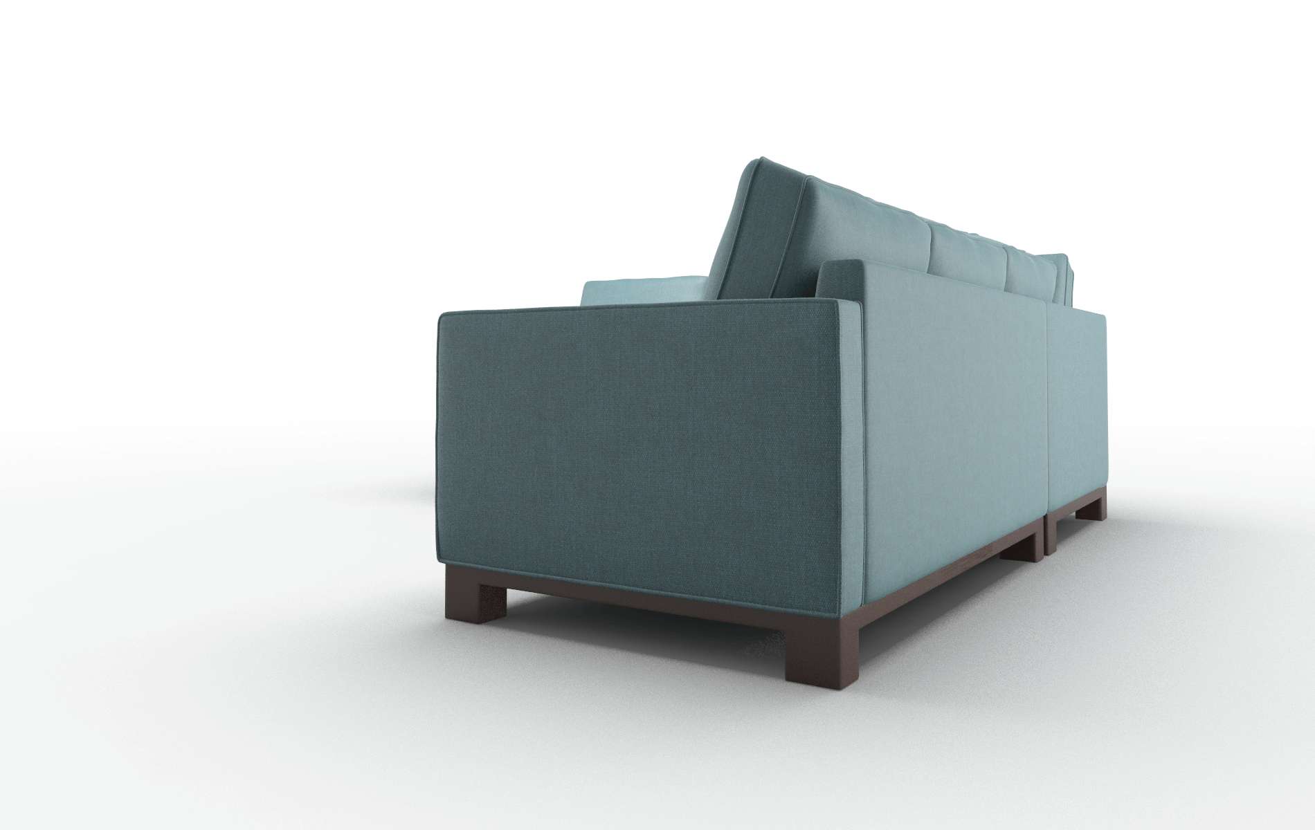 Syros Leslie Peacock Sectional espresso legs 4