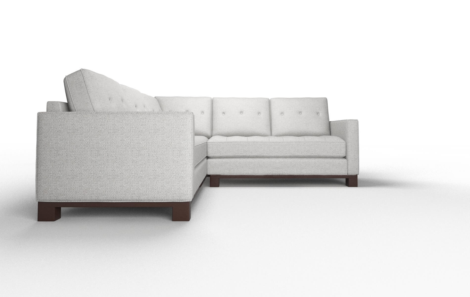 Syros Malibu Dove Sectional espresso legs 2