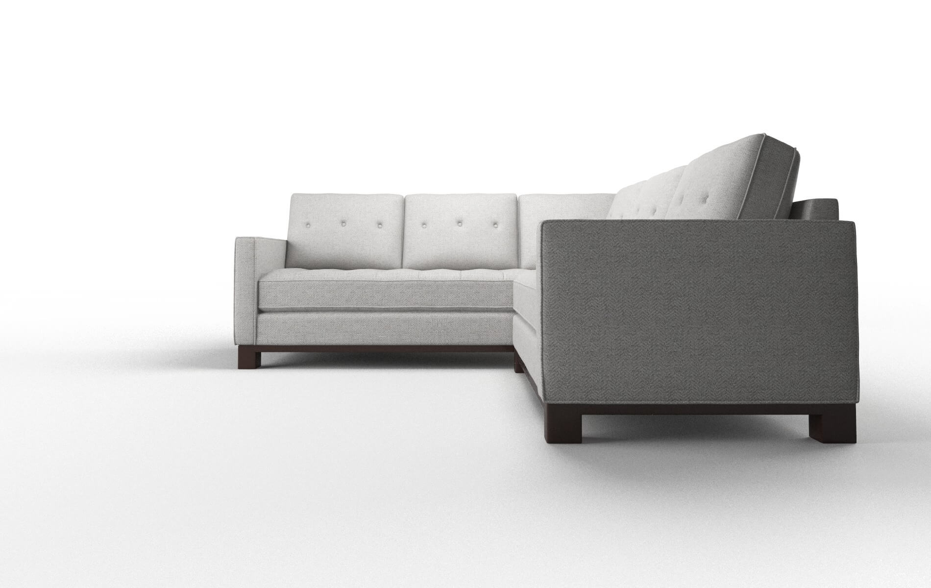 Syros Malibu Dove Sectional espresso legs 5