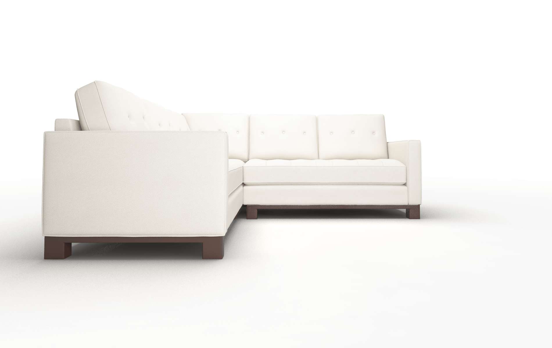 Syros Malibu Linen Sectional espresso legs 2