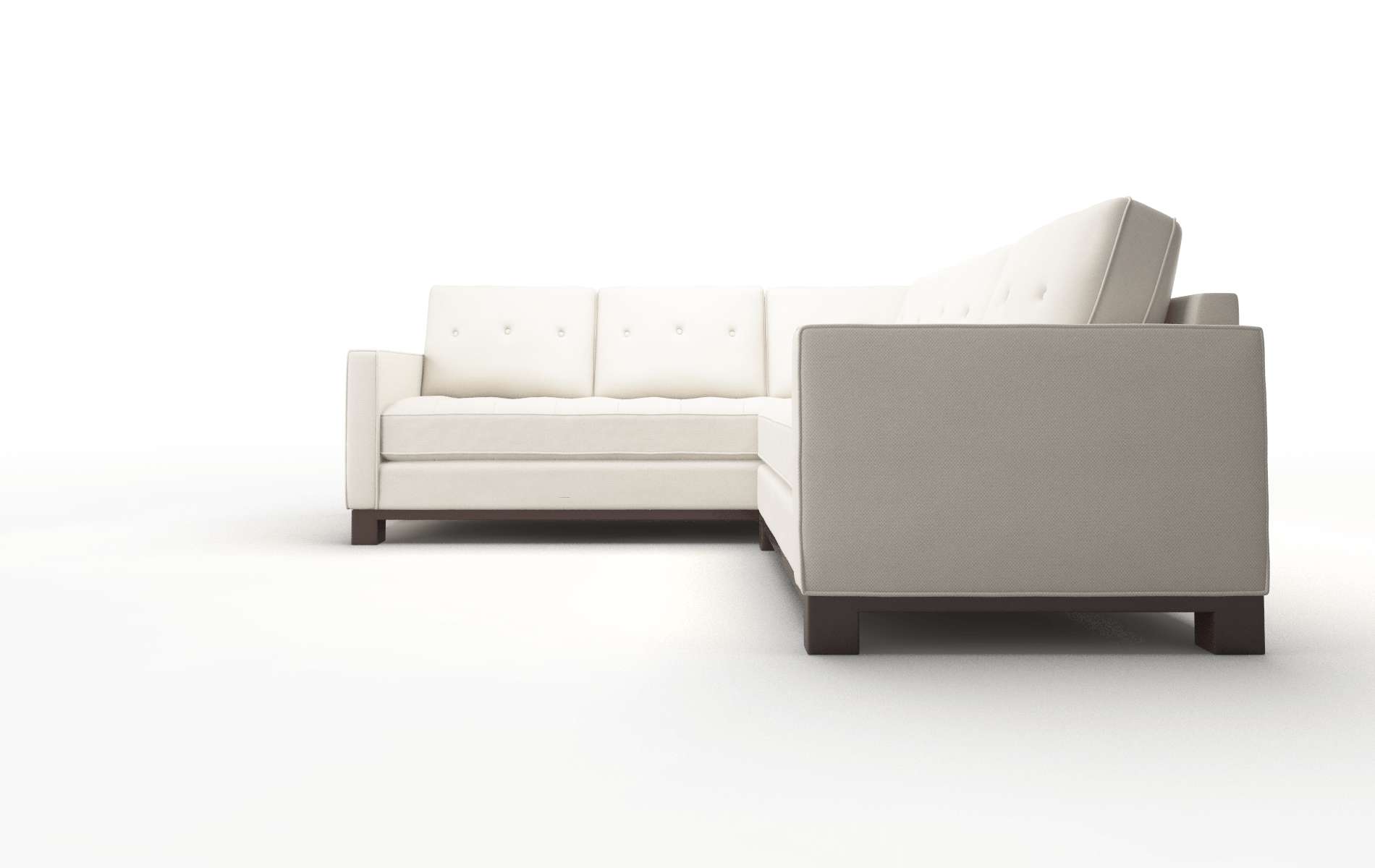 Syros Malibu Linen Sectional espresso legs 5