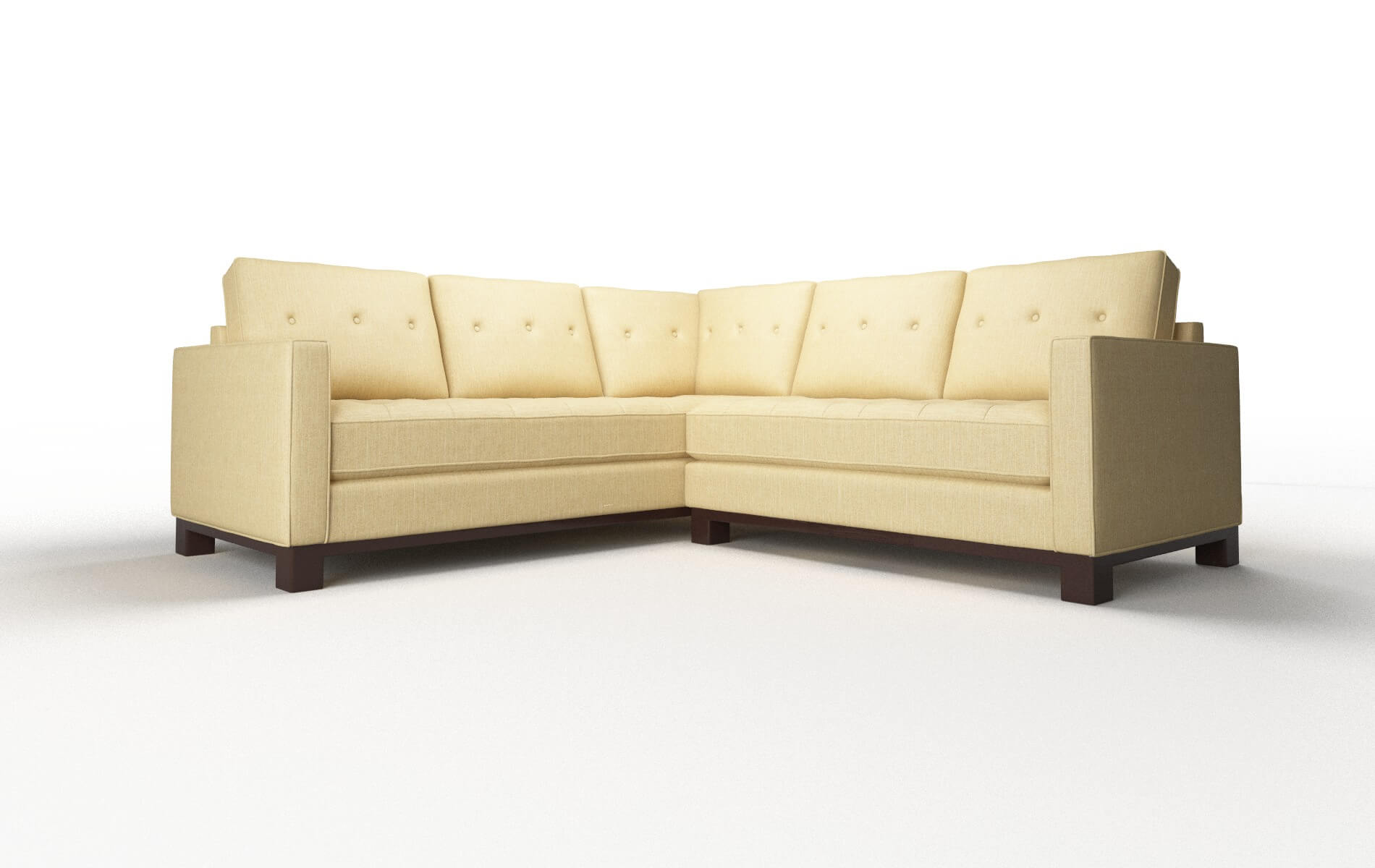 Syros Malibu maize Sectional Espresso Legs  1