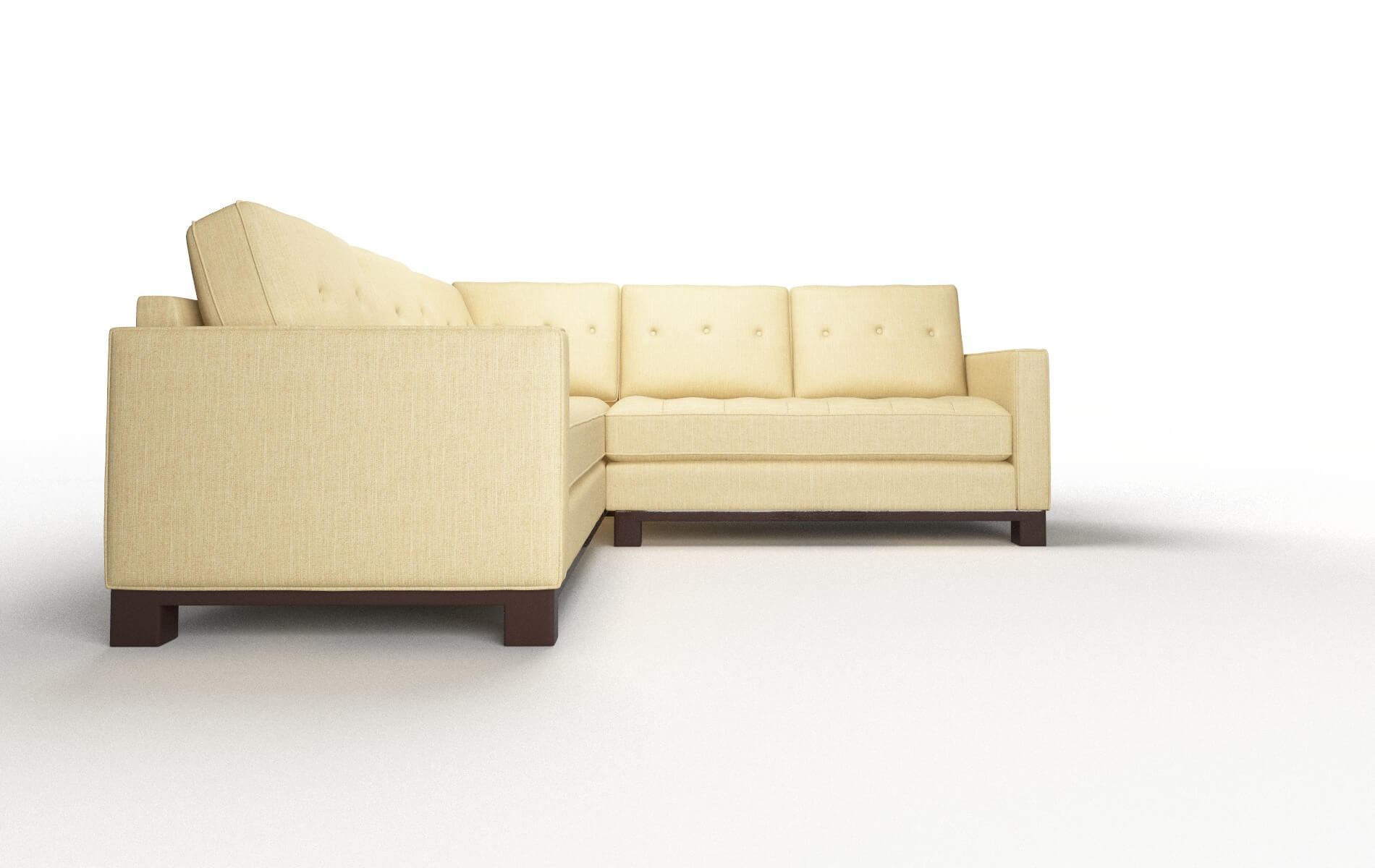Syros Malibu Maize Sectional espresso legs 2