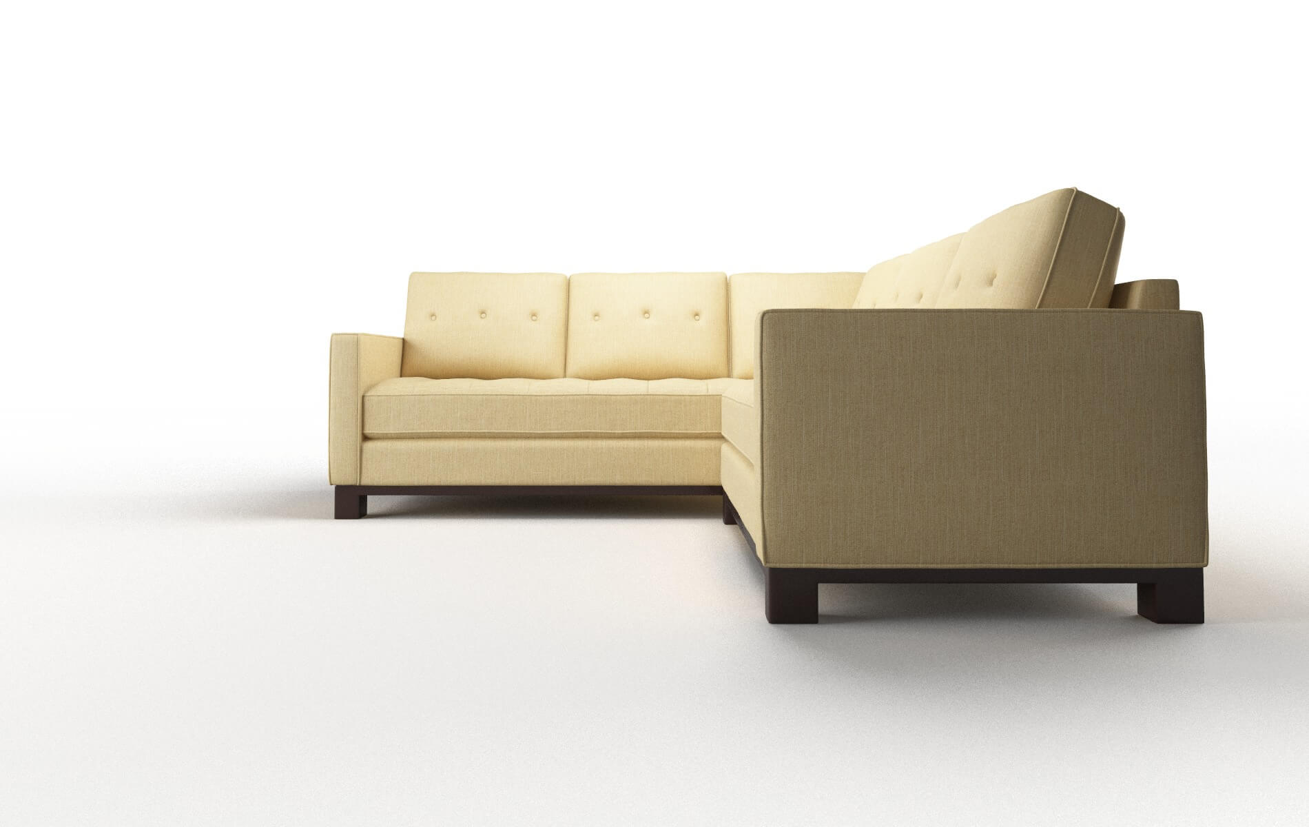 Syros Malibu Maize Sectional espresso legs 5