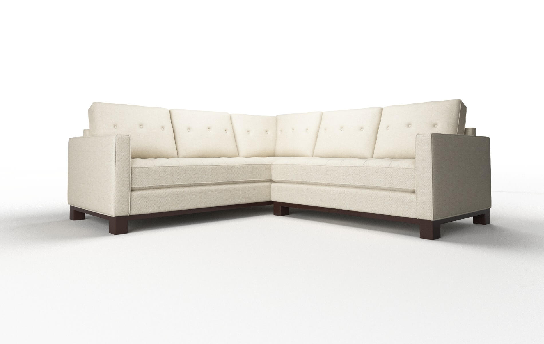 Syros Malibu Sand Sectional espresso legs 1