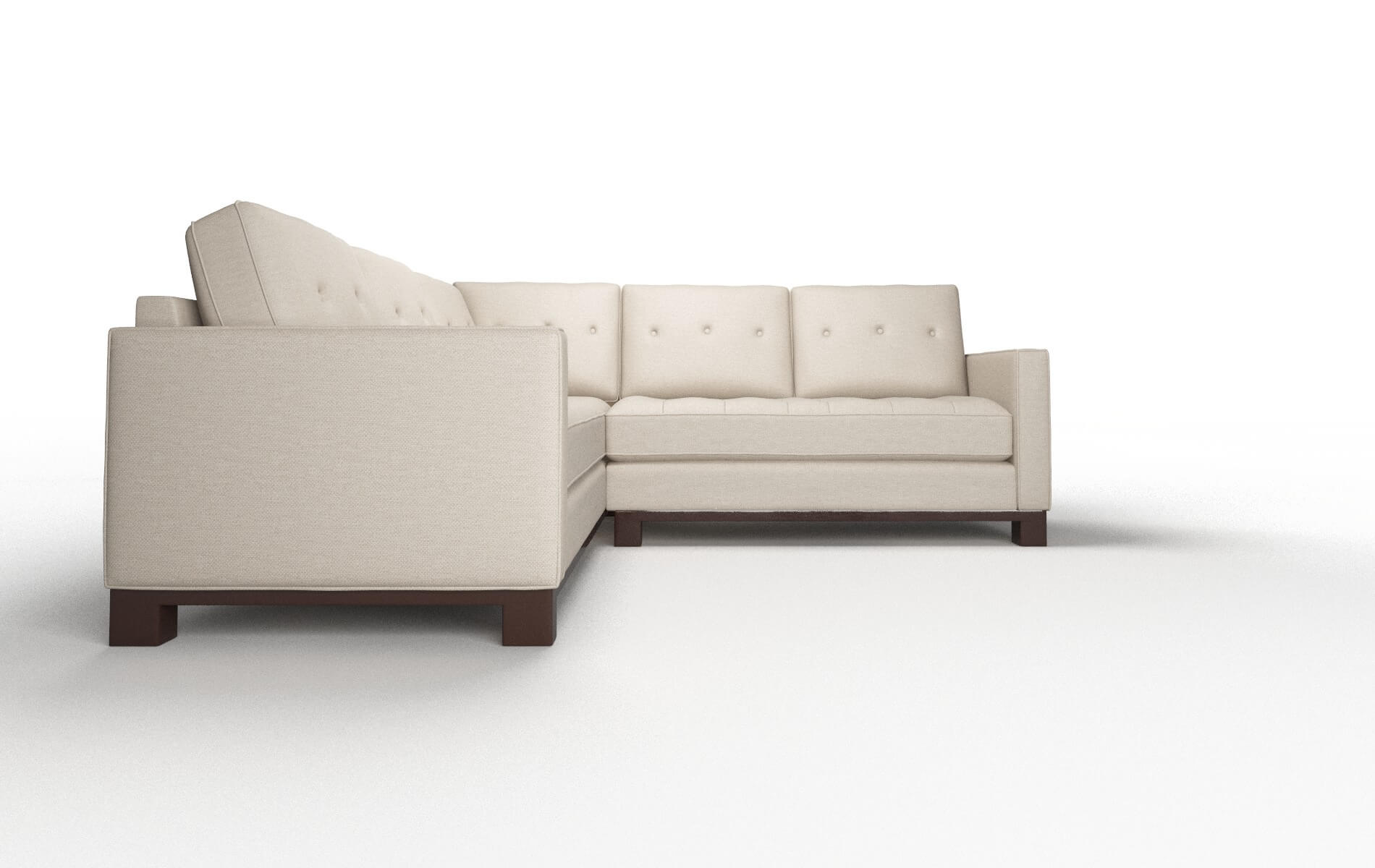 Syros Naples Almond Sectional espresso legs 2
