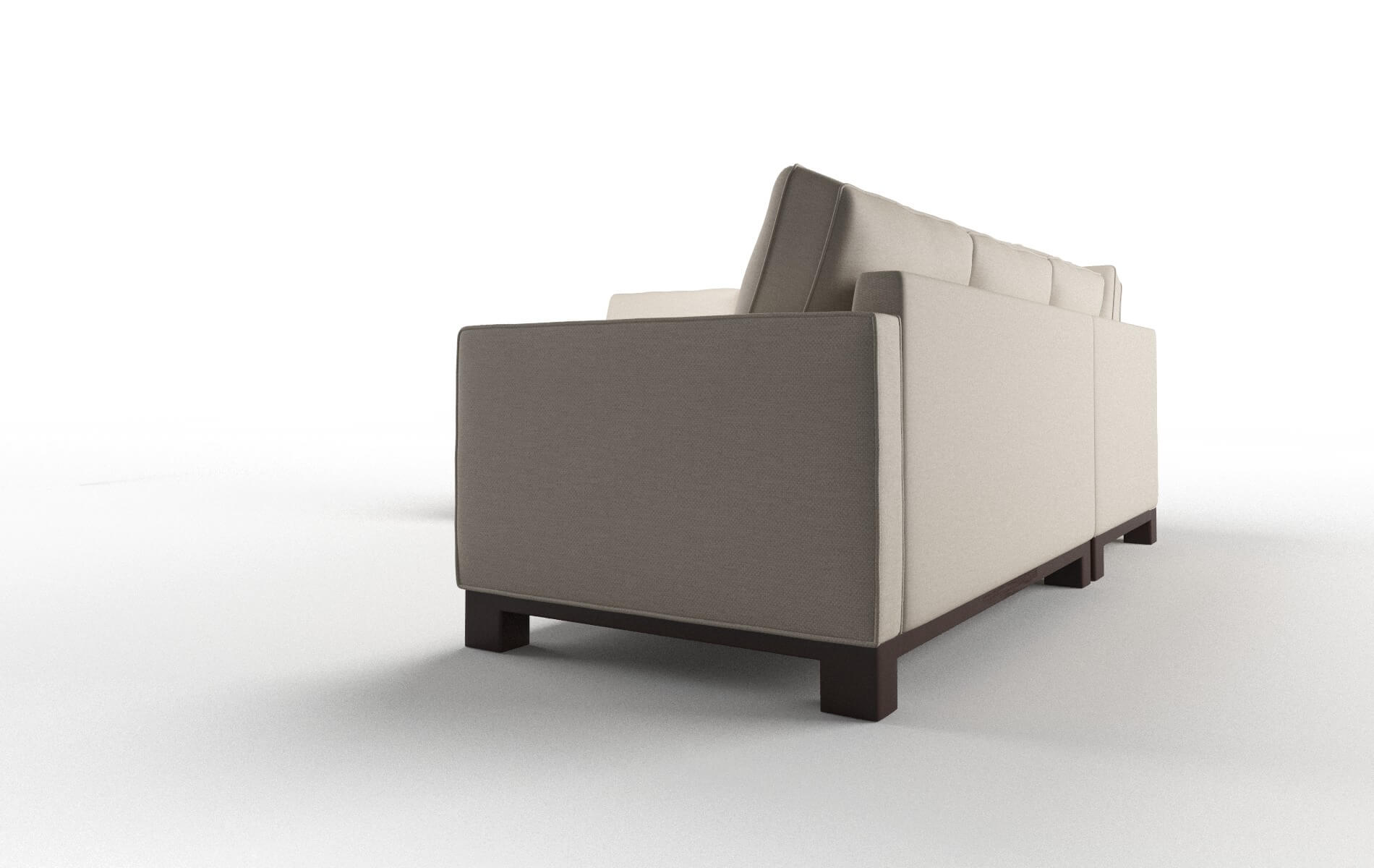 Syros Naples Almond Sectional espresso legs 4