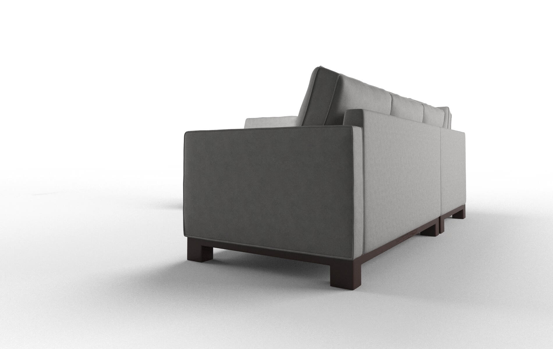 Syros Noble Smoke Sectional espresso legs 4