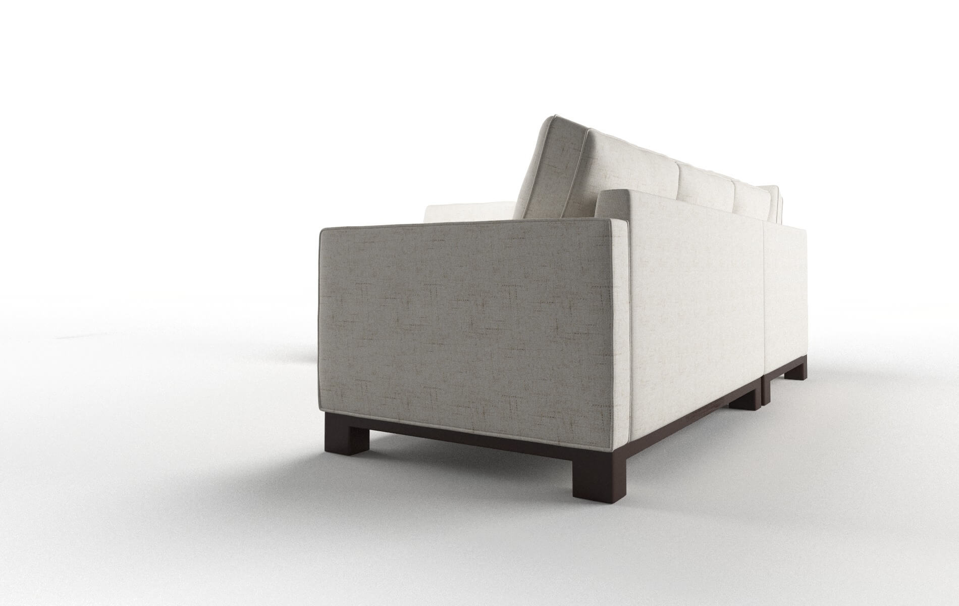 Syros Oceanside Natural Sectional espresso legs 4