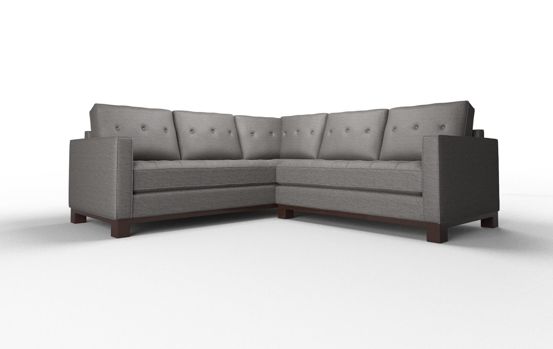 Syros Oscar Charcoal Sectional espresso legs 1