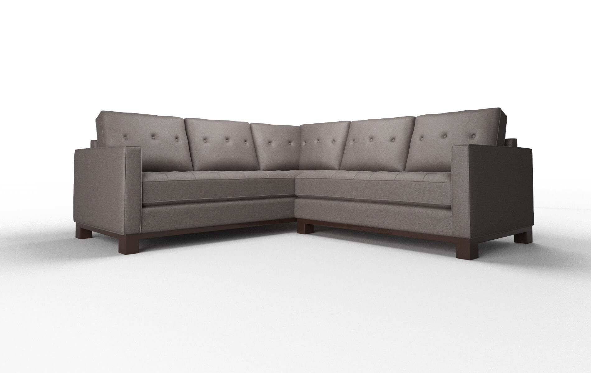 Syros Oscar Chocolate Sectional espresso legs 1