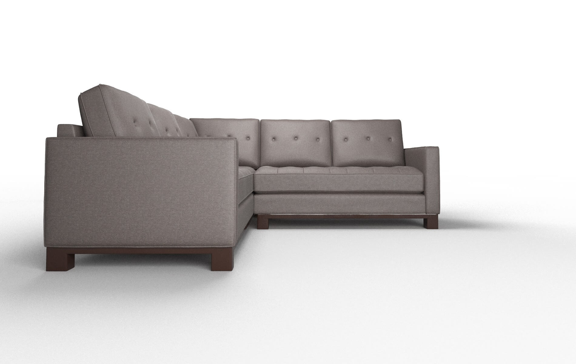 Syros Oscar Chocolate Sectional espresso legs 2