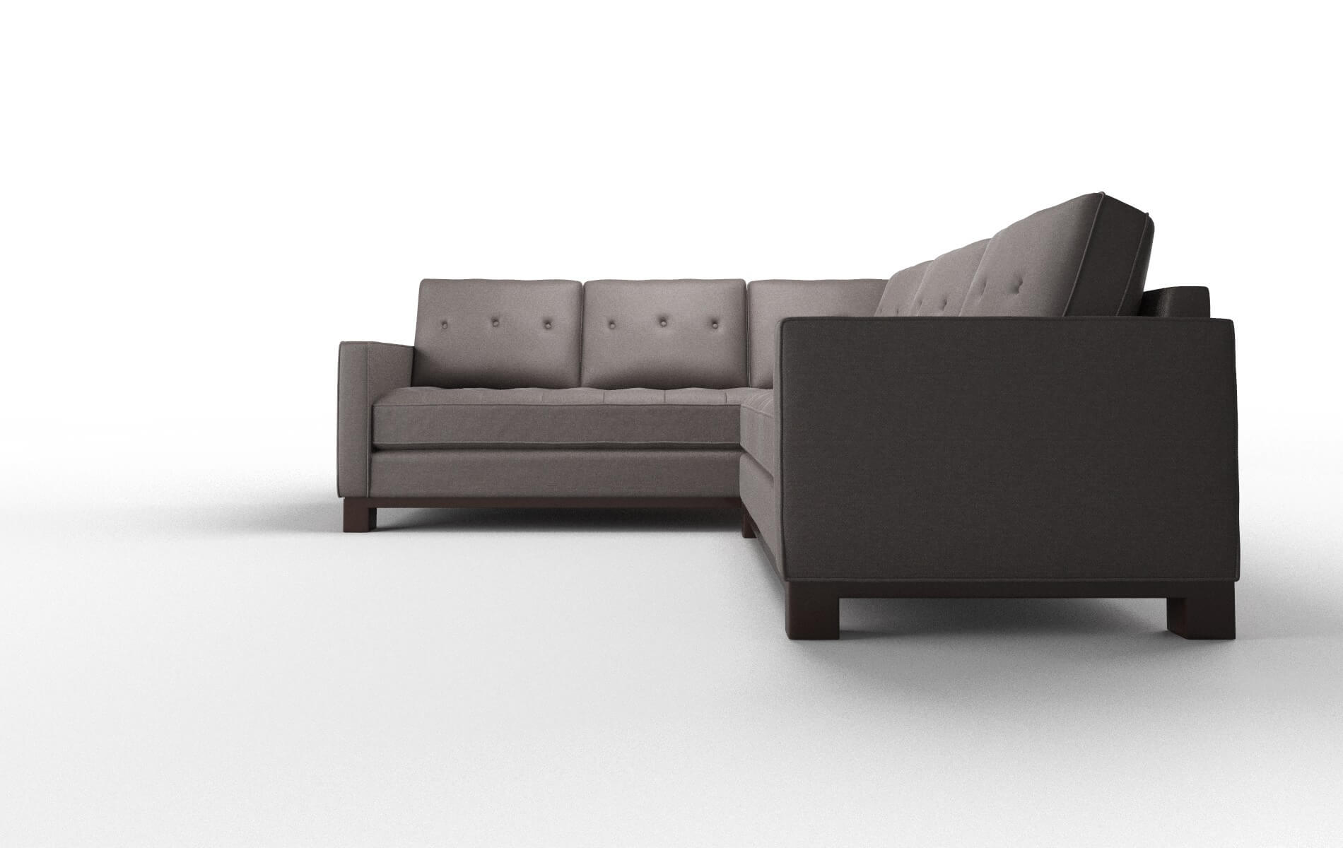 Syros Oscar Chocolate Sectional espresso legs 5