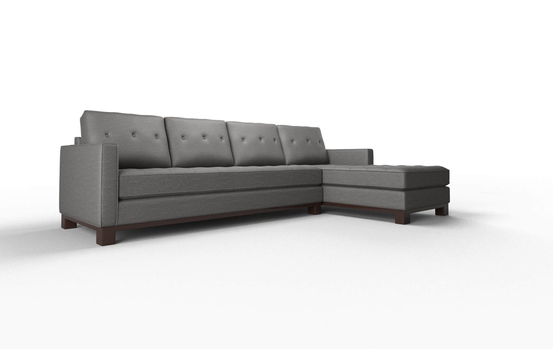Syros Oscar Grey Panel espresso legs 2