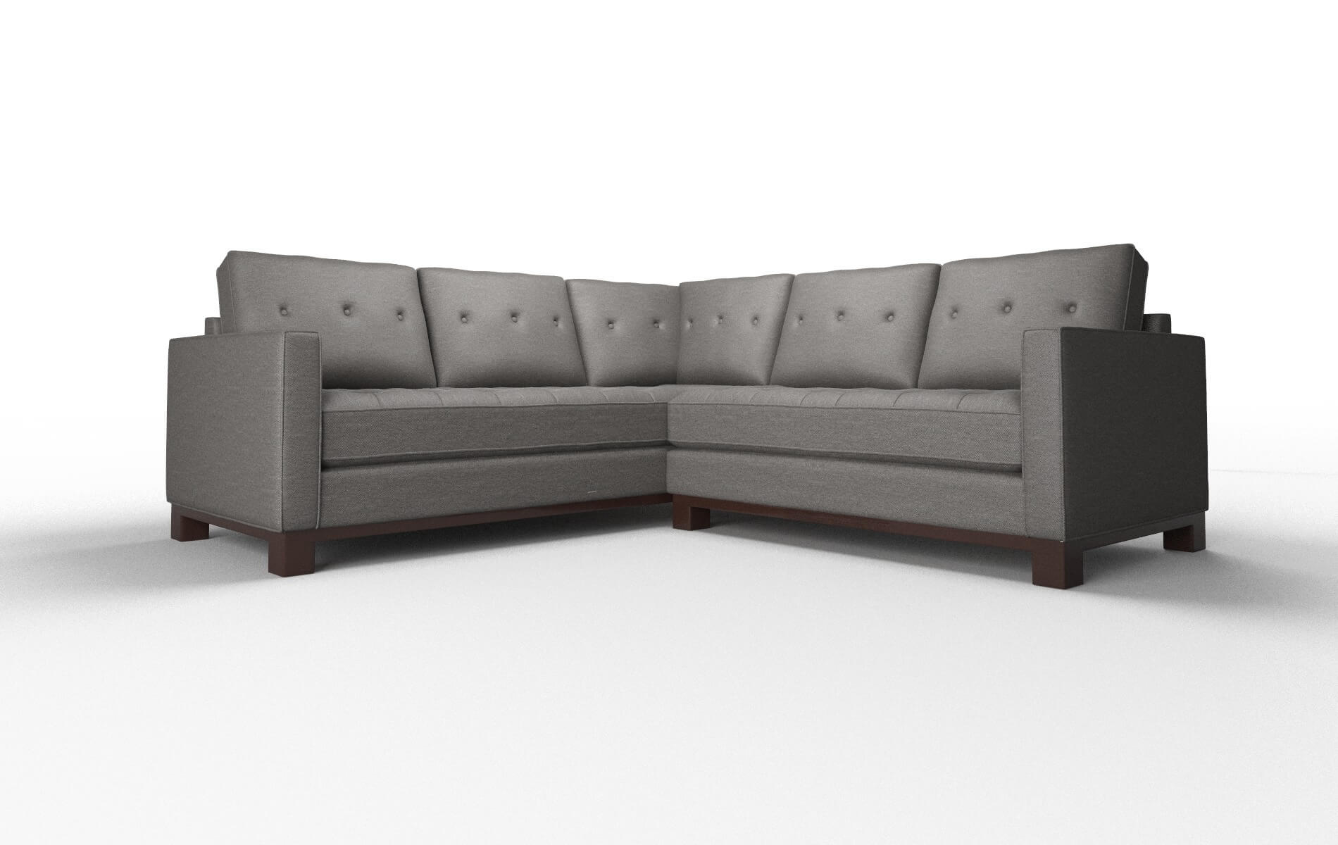 Syros Oscar Grey Sectional espresso legs 1