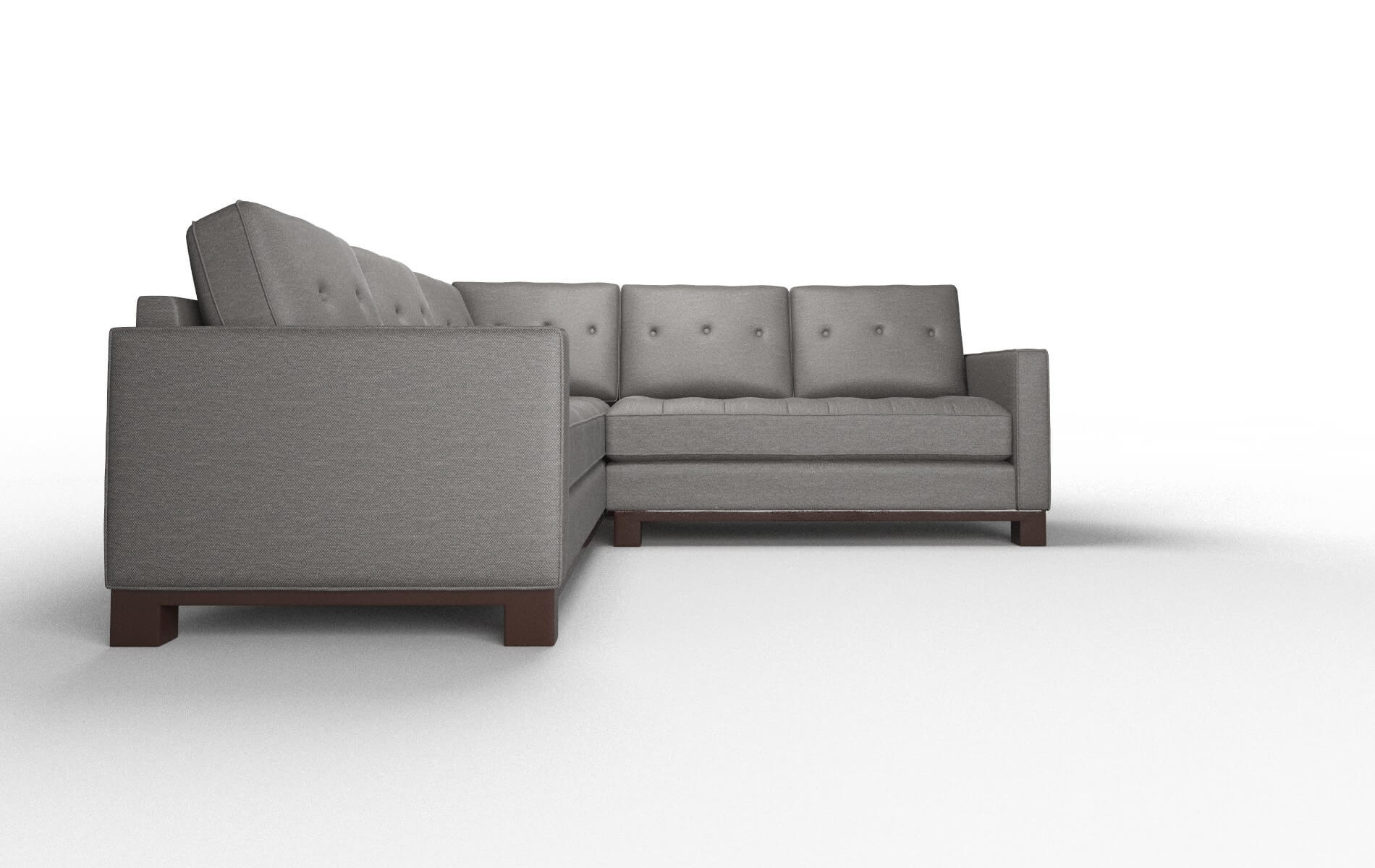 Syros Oscar Grey Sectional espresso legs 2