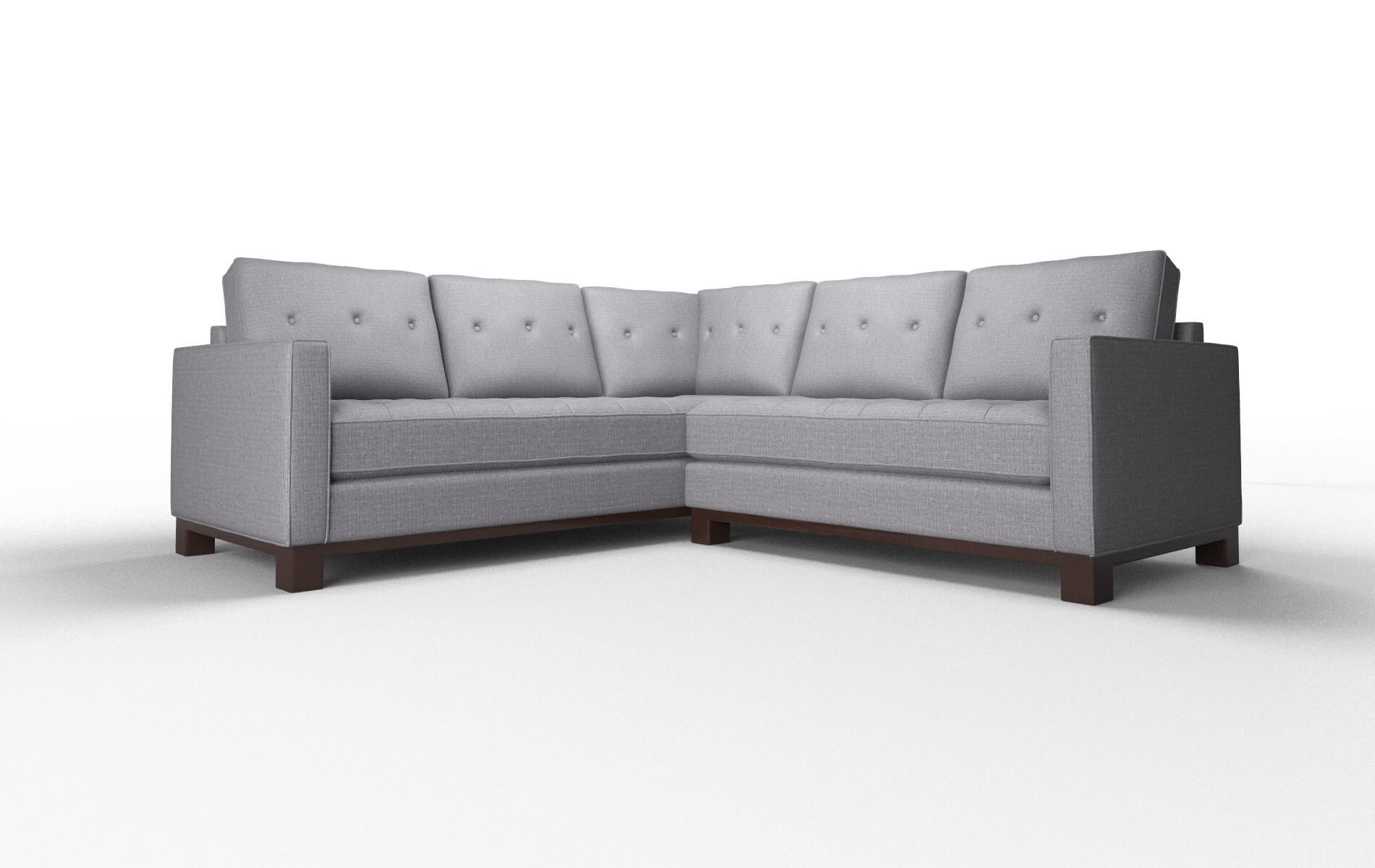 Syros Parker Ash Sectional espresso legs 1