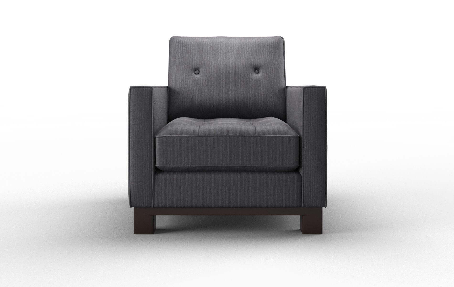 Syros Parker charcoal Chair Espresso Legs  1