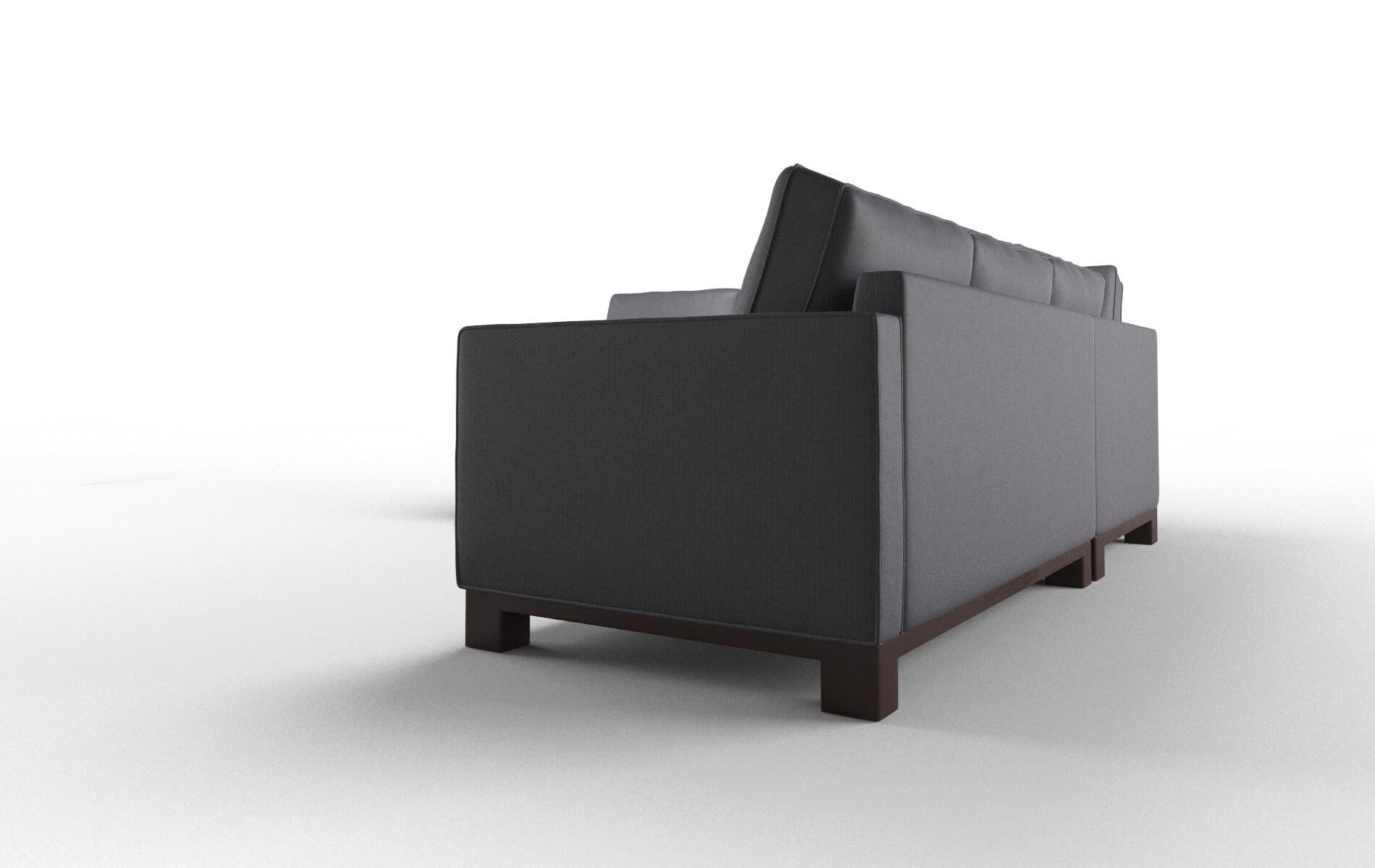 Syros Parker Charcoal Sectional espresso legs 4