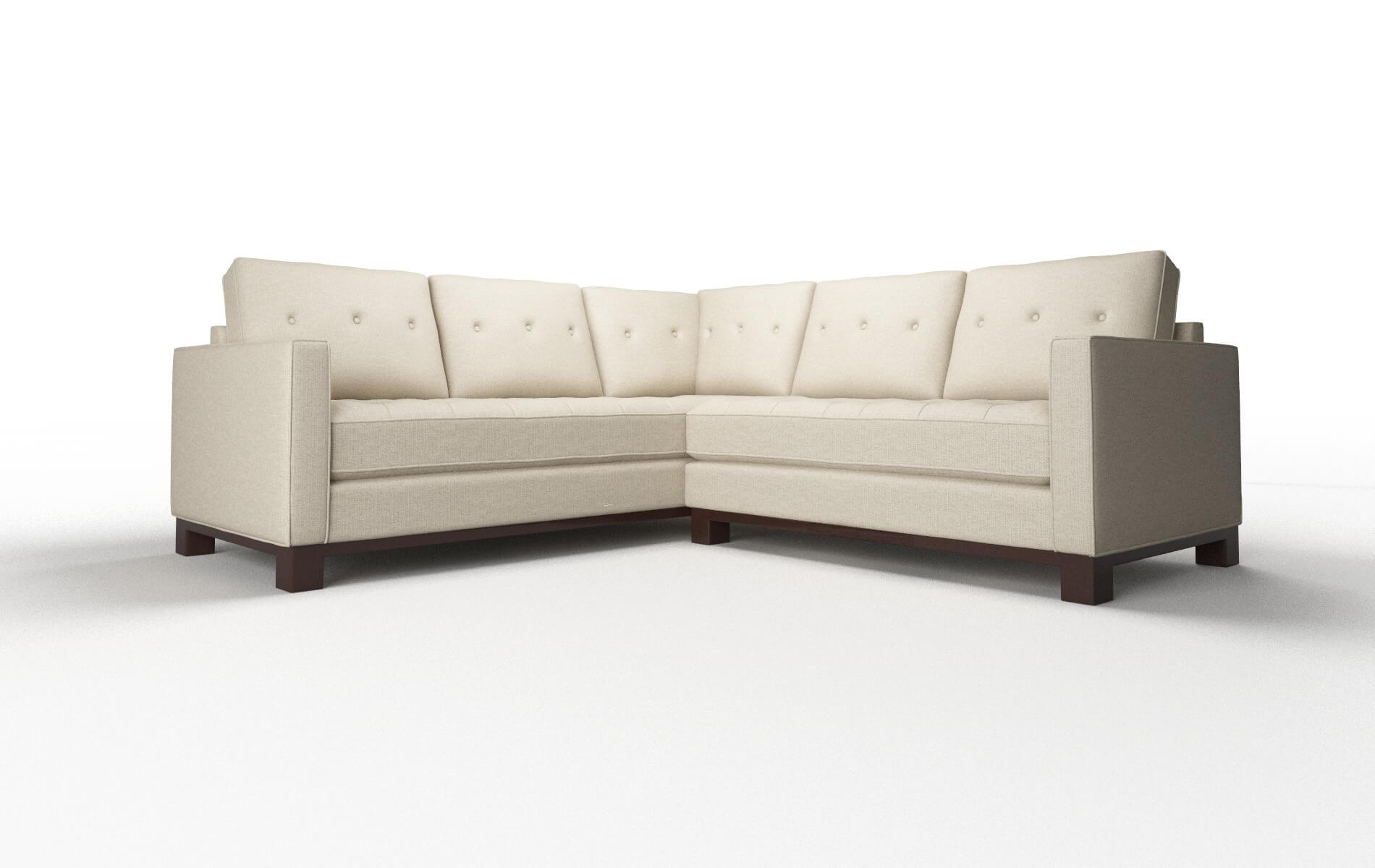 Syros Parker linen Sectional Espresso Legs  1