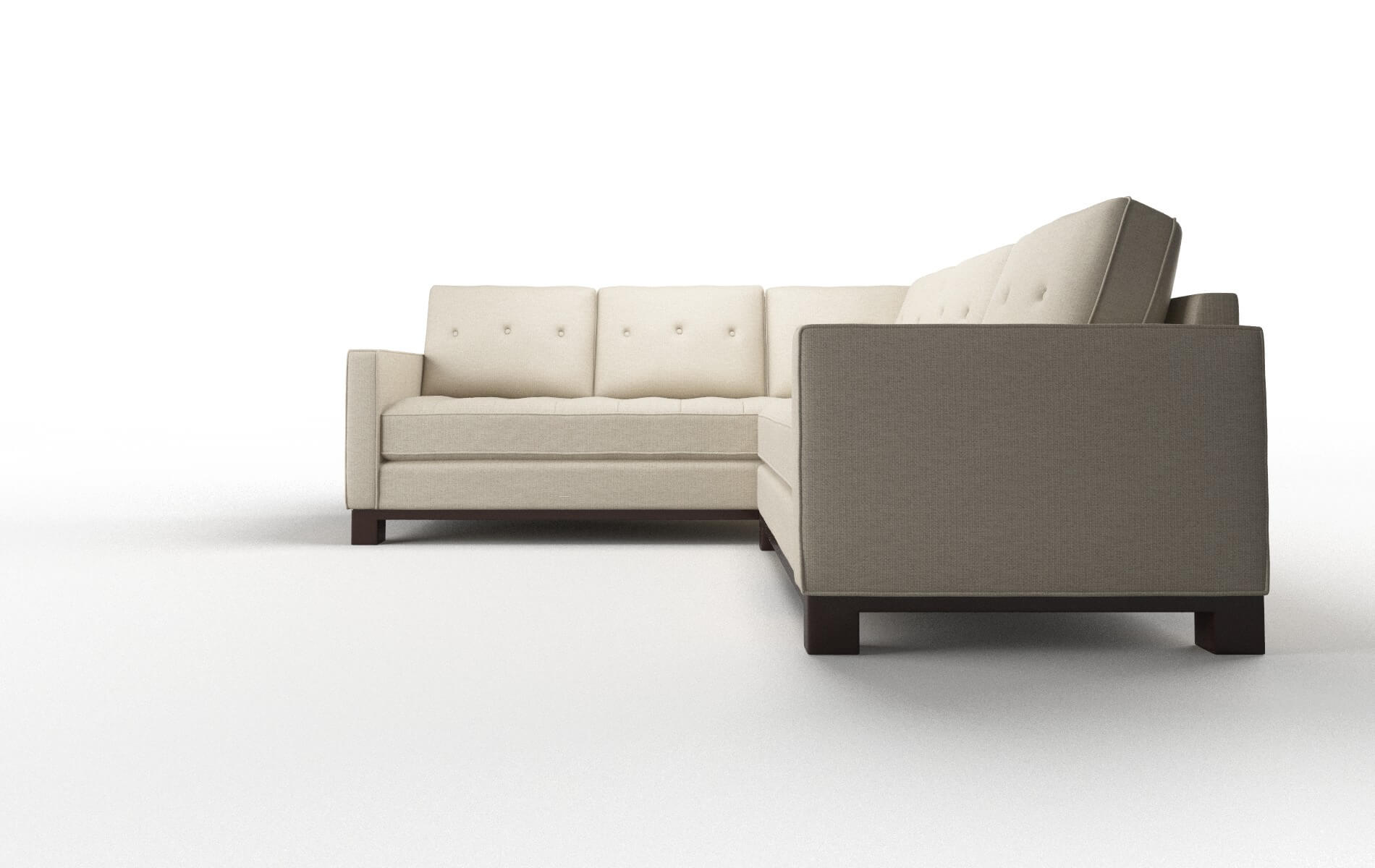 Syros Parker Linen Sectional espresso legs 5