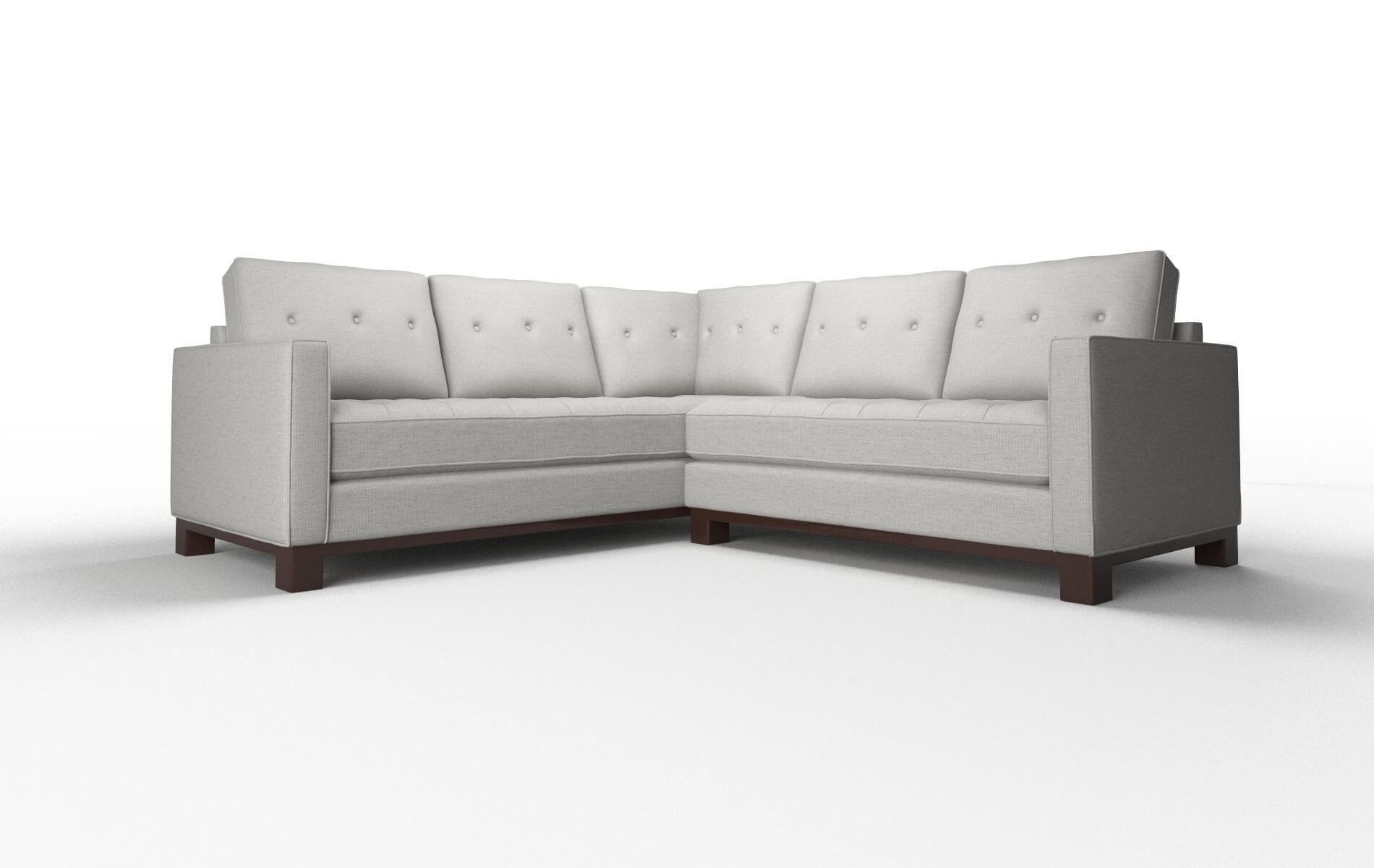 Syros Parker Silver Sectional espresso legs