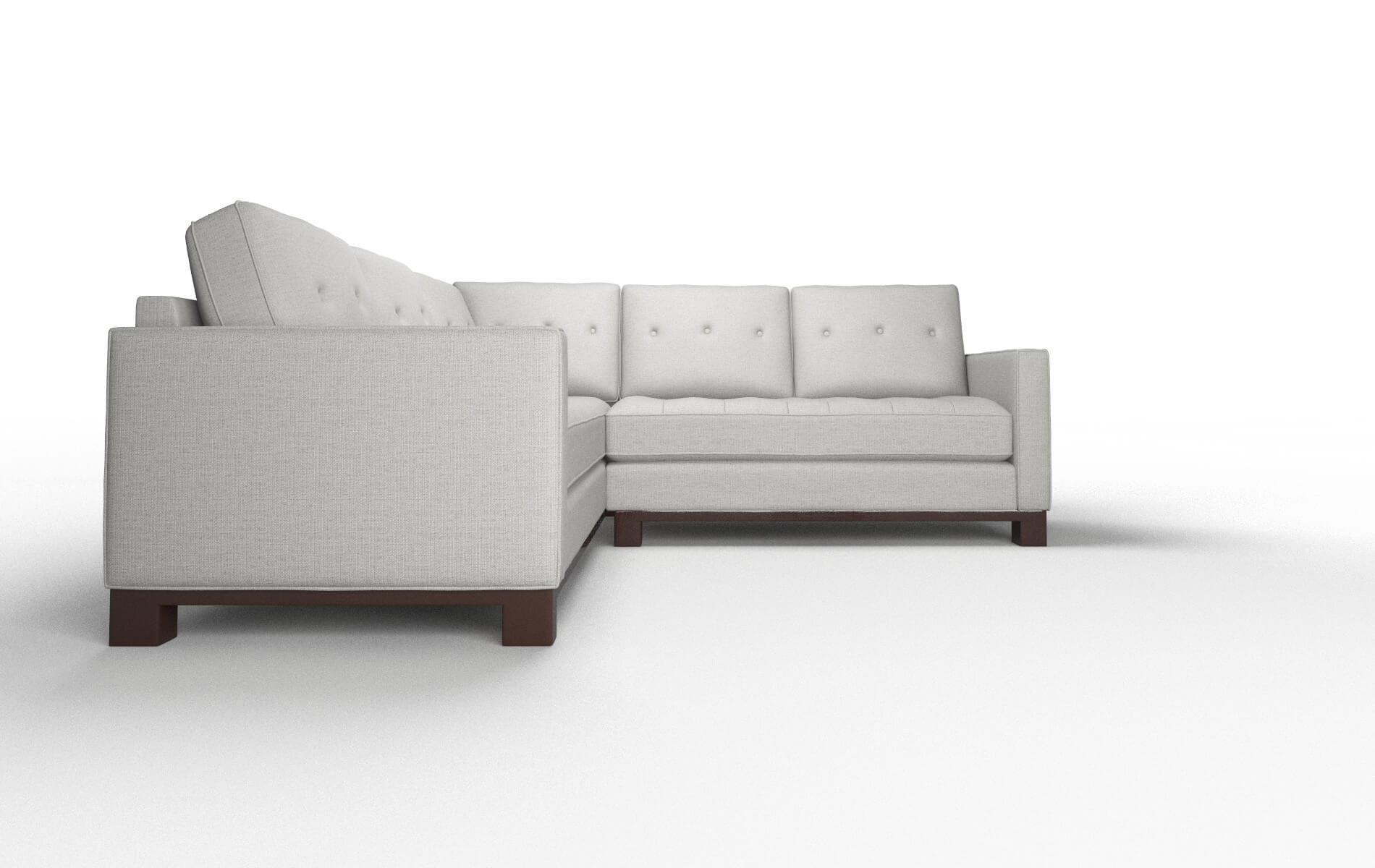 Syros Parker Silver Sectional espresso legs 2