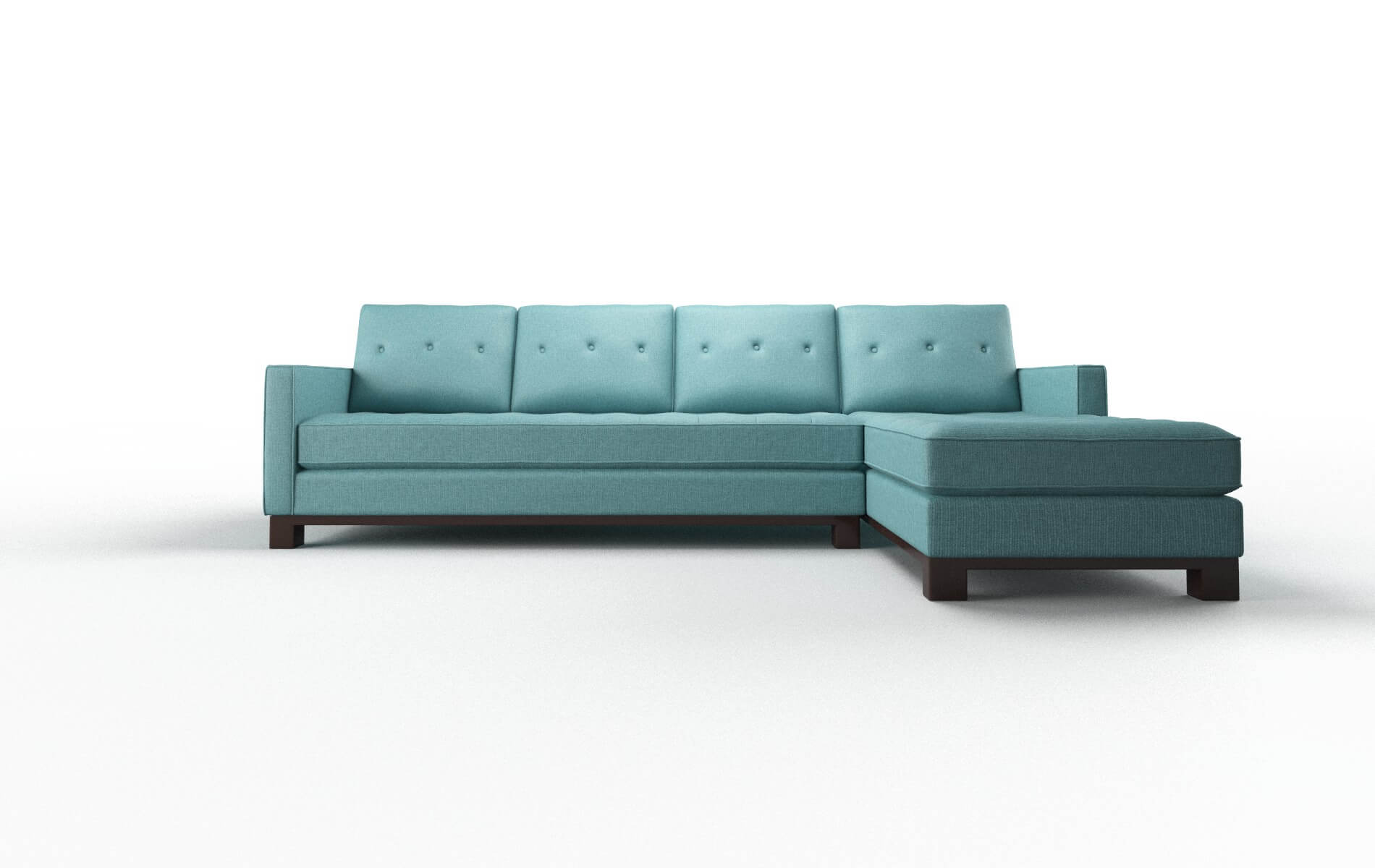 Syros Parker Turquoise chair espresso legs