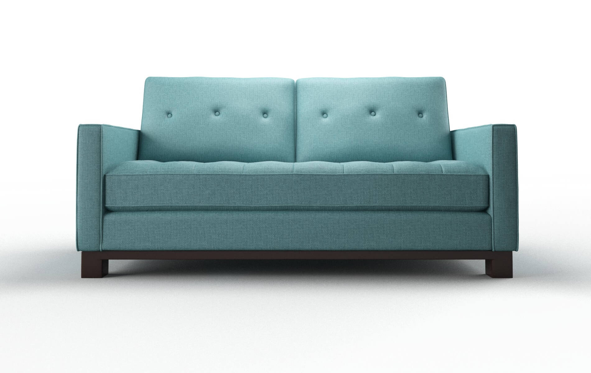 Syros Parker Turquoise Sofa espresso legs