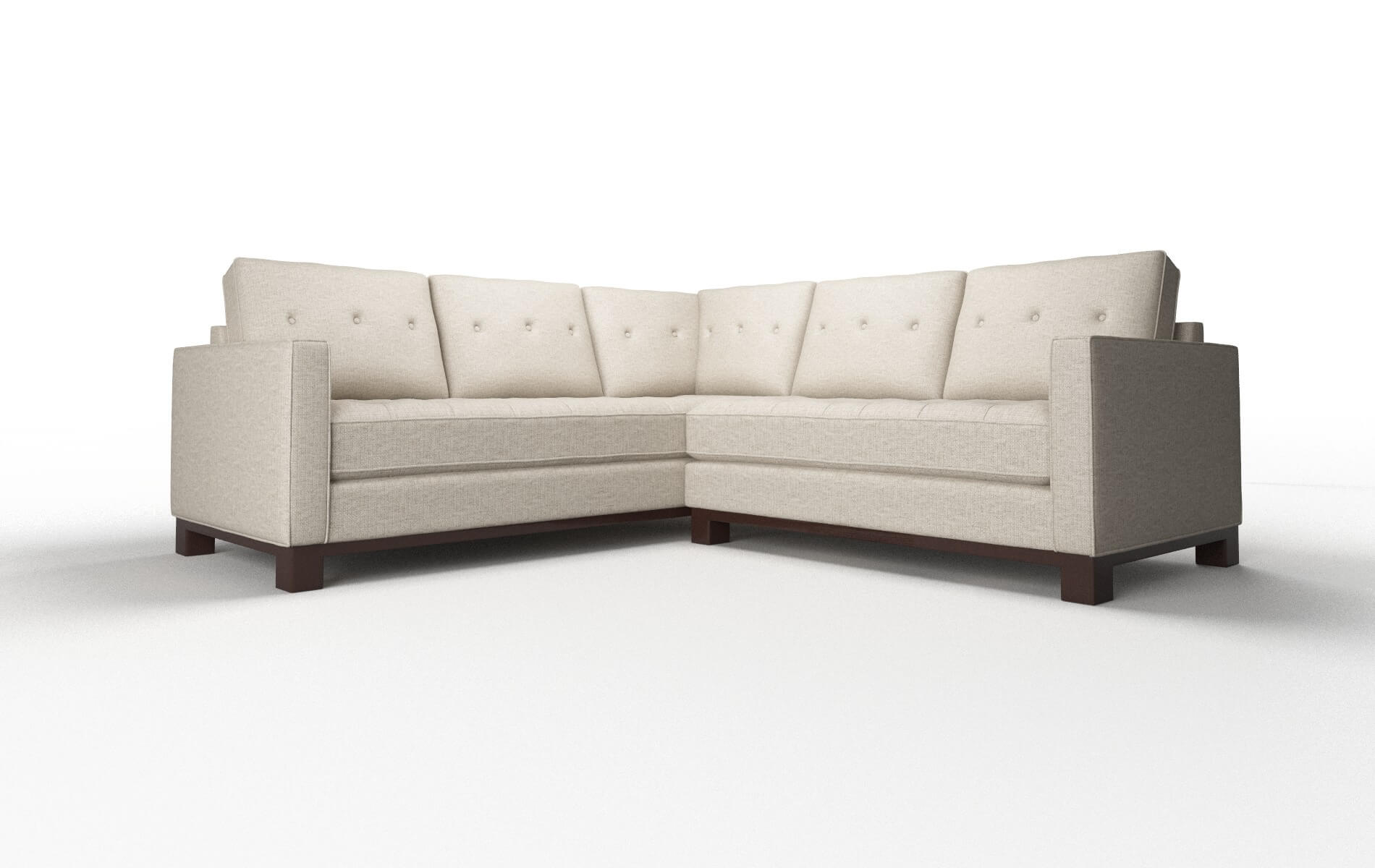 Syros Parker Wheat Sectional espresso legs 1