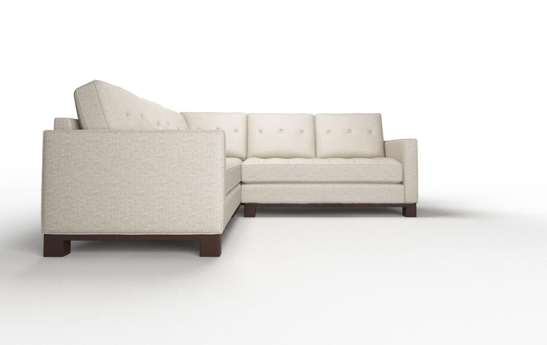 Syros Parker Wheat Sectional espresso legs 2