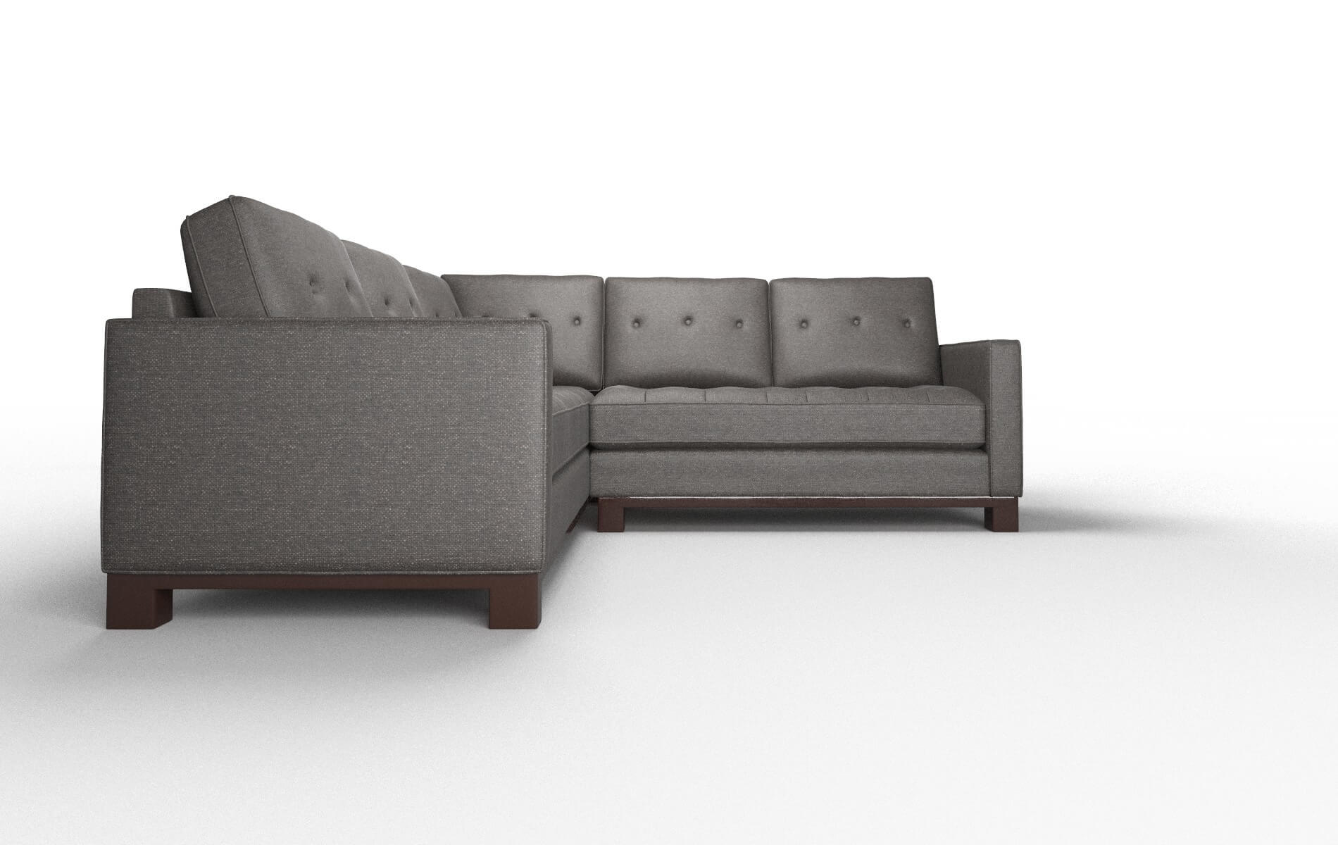 Syros Phoenix Chocolate Sectional espresso legs 2