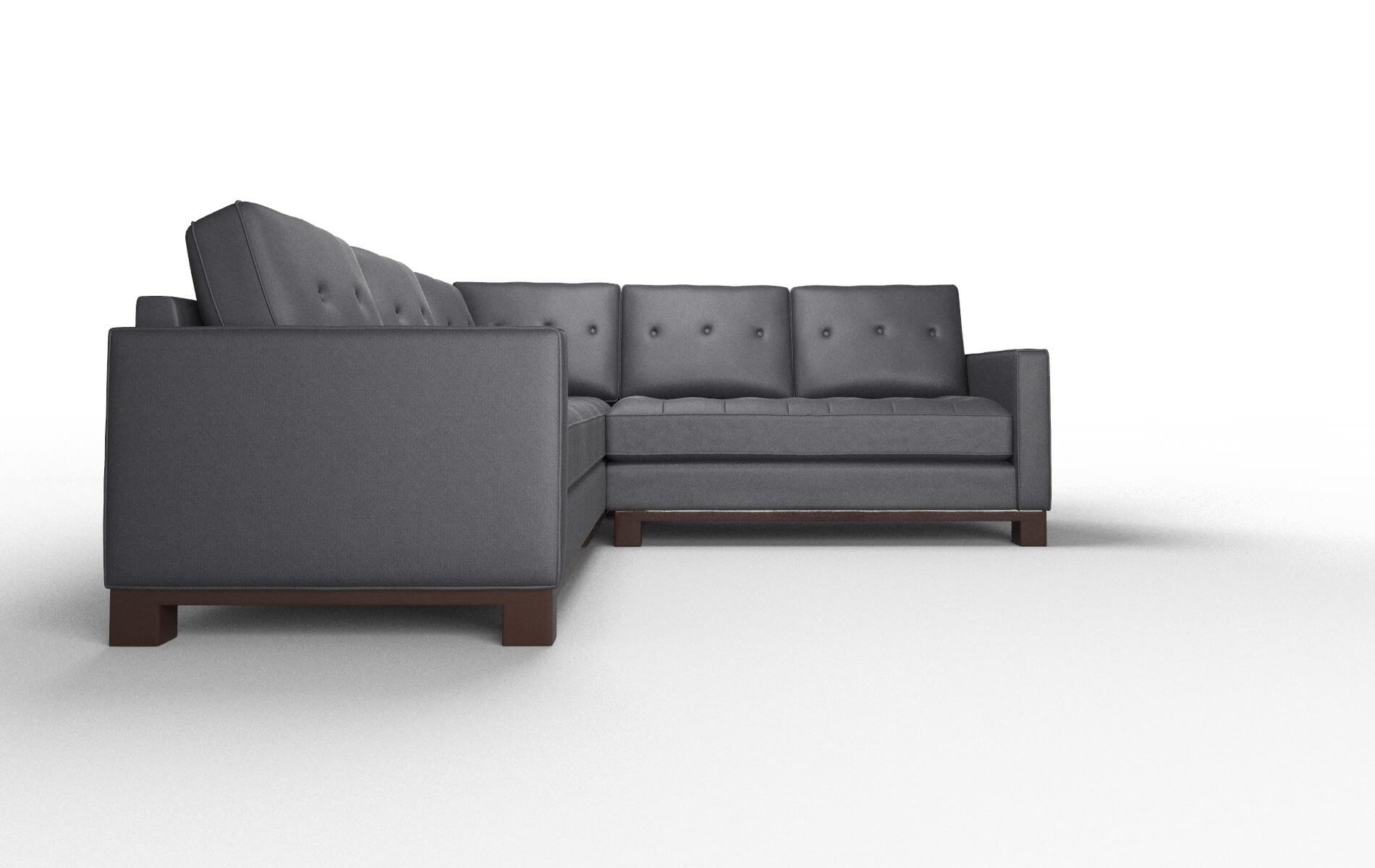 Syros Redondo Navy Sectional espresso legs 2