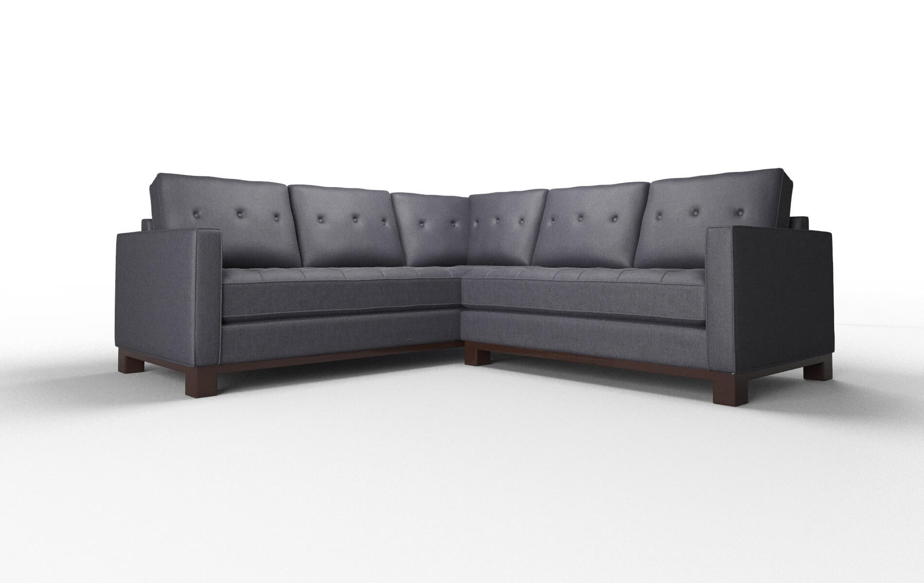 Syros Sasha navy Sectional Espresso Legs  1