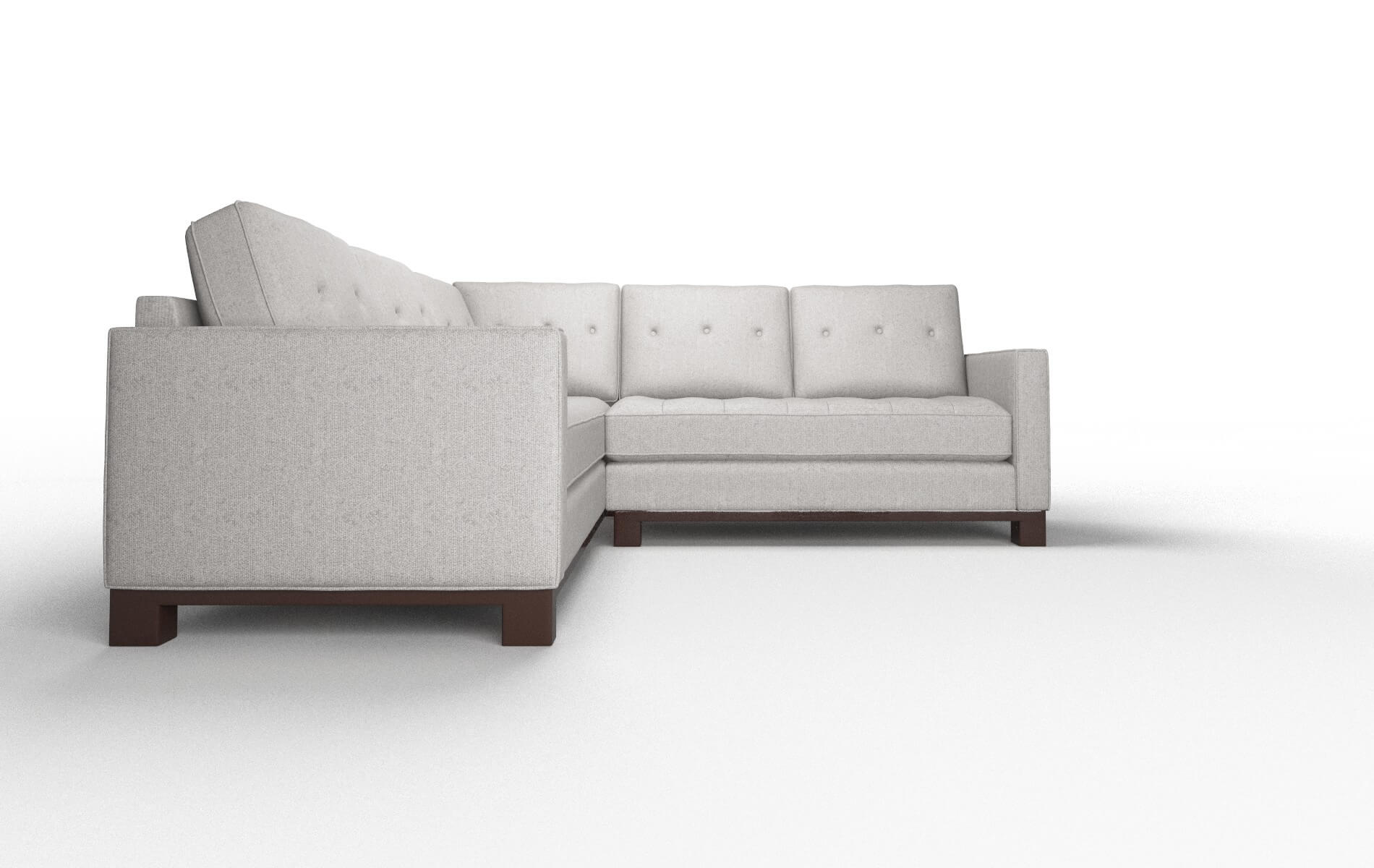 Syros Sasha Silver Sectional espresso legs 2