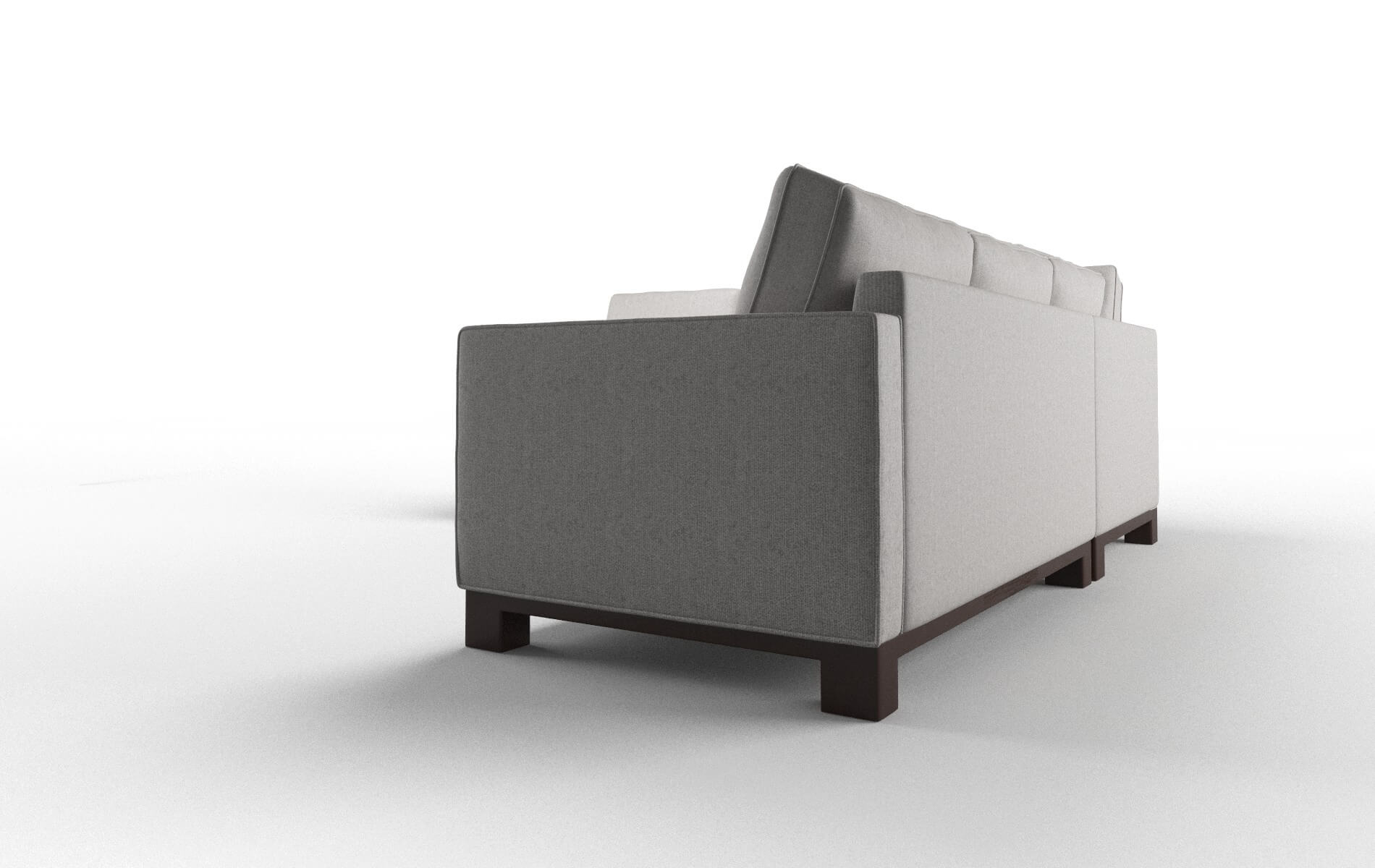 Syros Sasha Silver Sectional espresso legs 4