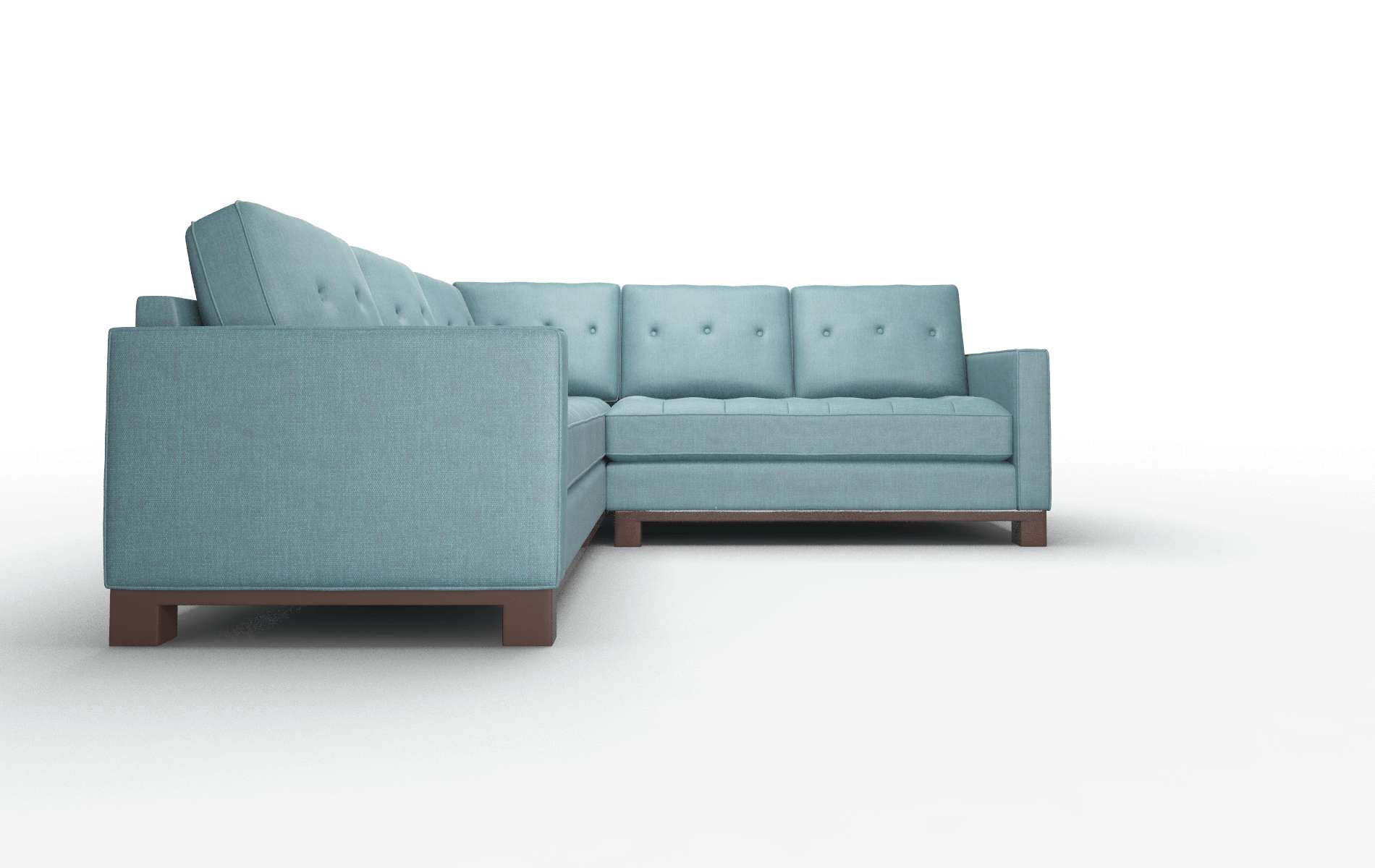 Syros Simplex Blue_moon Sectional espresso legs 2