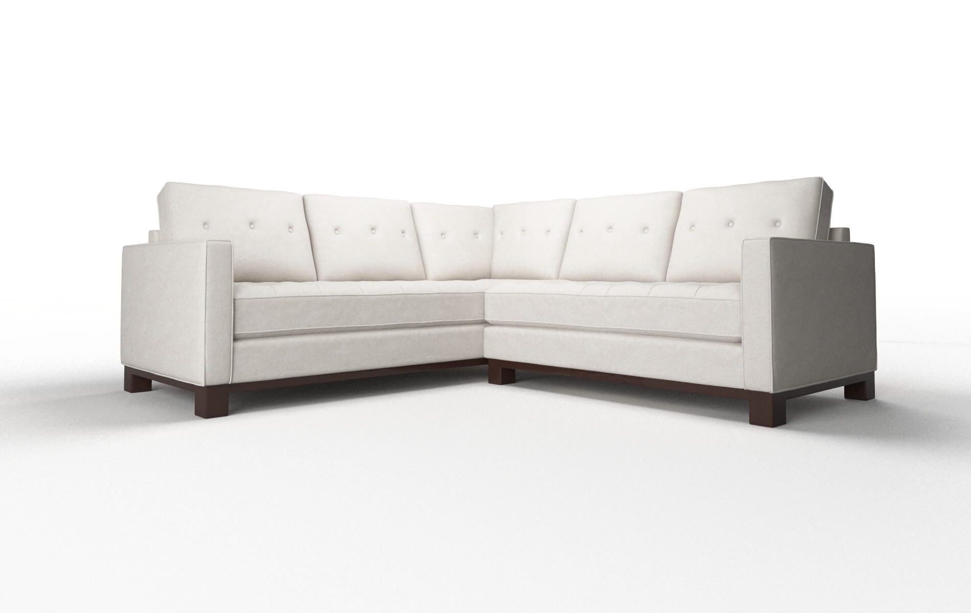 Syros Suave Dove Sectional espresso legs 1