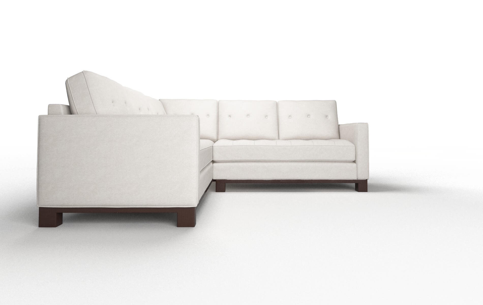 Syros Suave Dove Sectional espresso legs 2