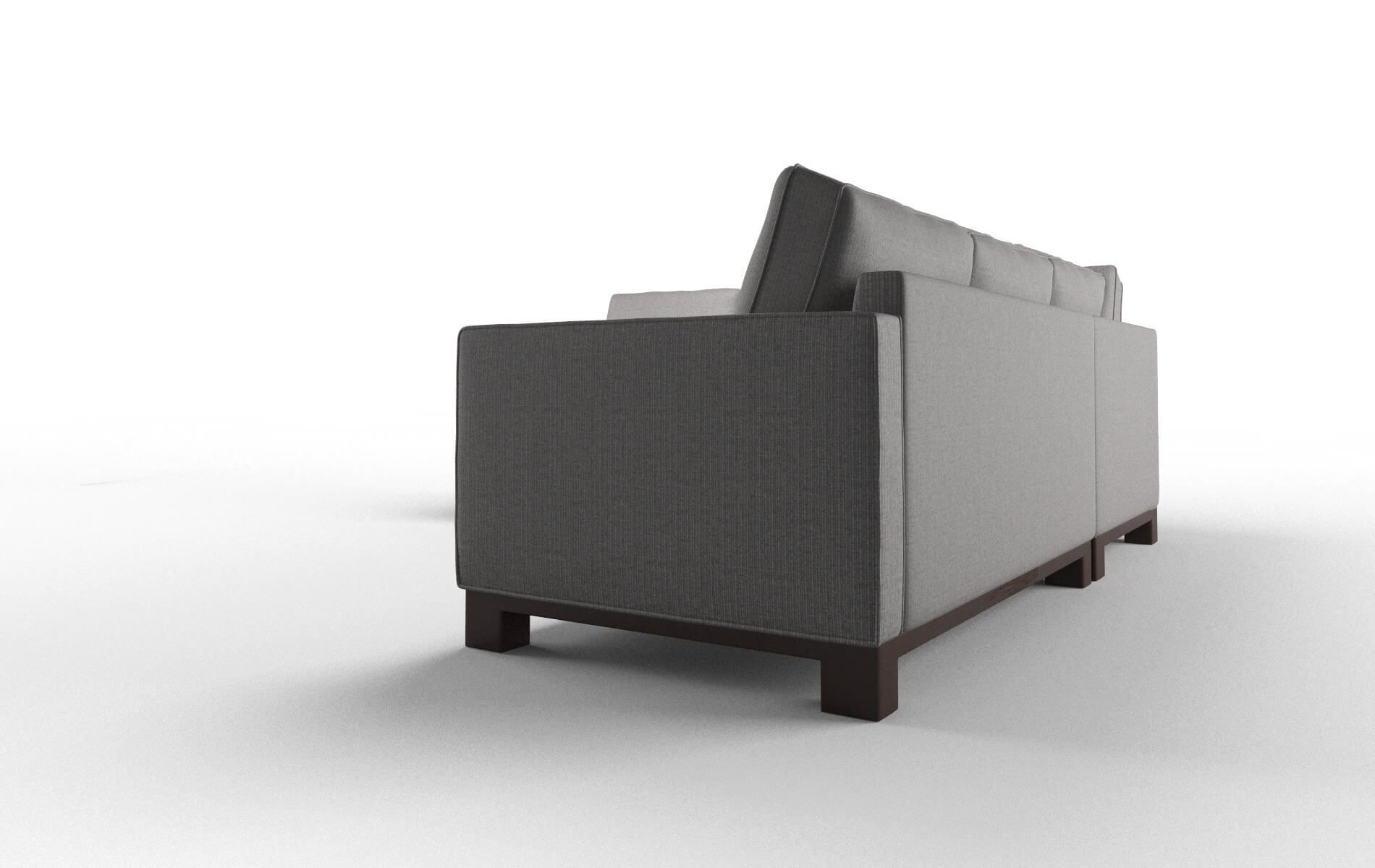 Syros Terrain Oatmeal Sectional espresso legs 4