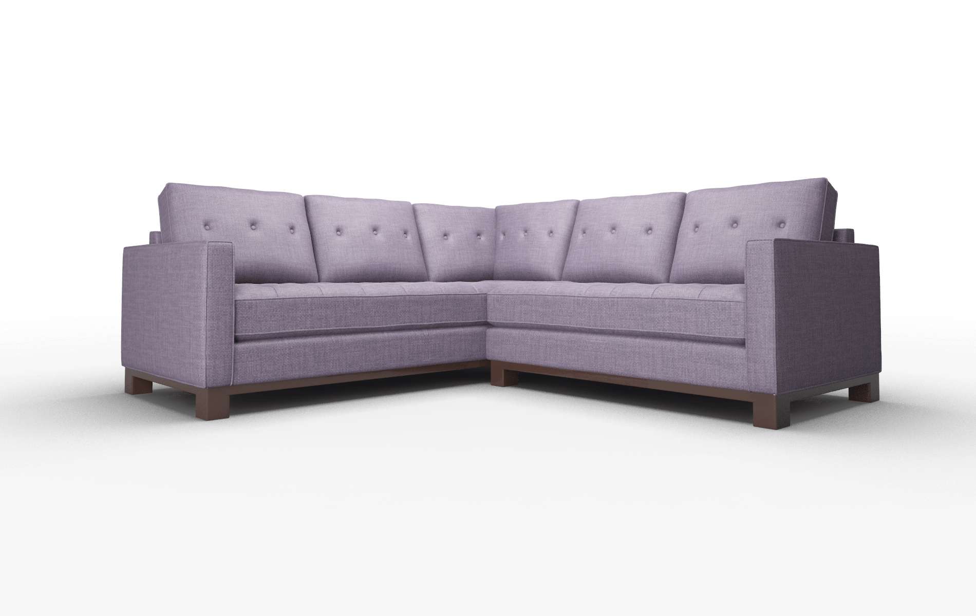 Syros Tess Blackberry Sectional espresso legs 1