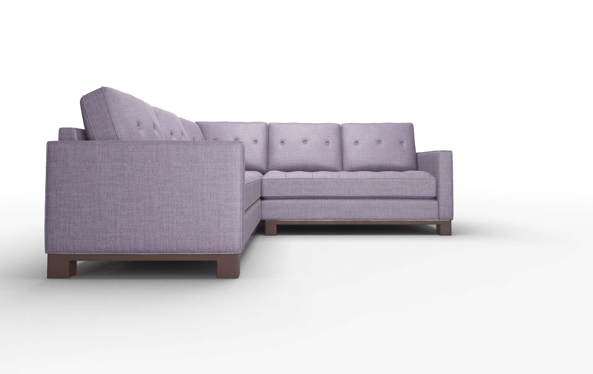 Syros Tess Blackberry Sectional espresso legs 2