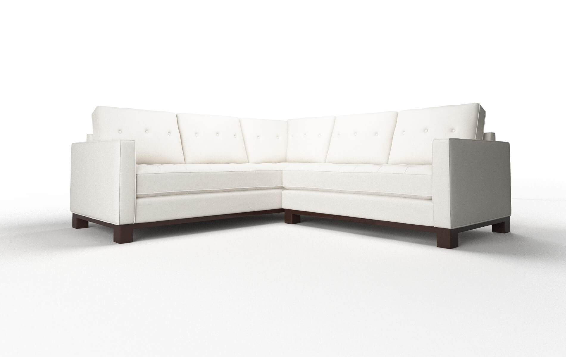 Syros Venice Eggshell Sectional espresso legs 1