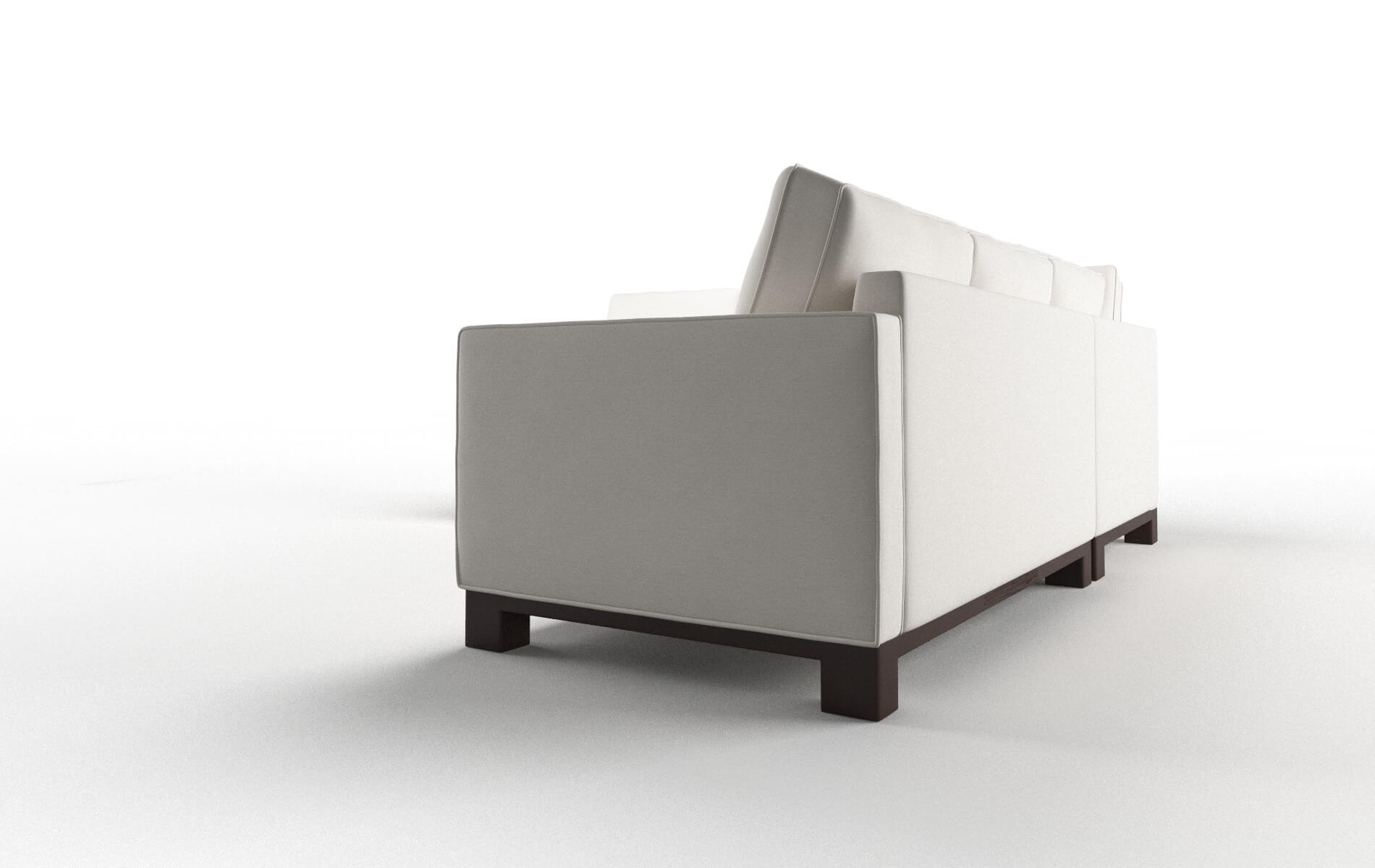 Syros Venice Eggshell Sectional espresso legs 4